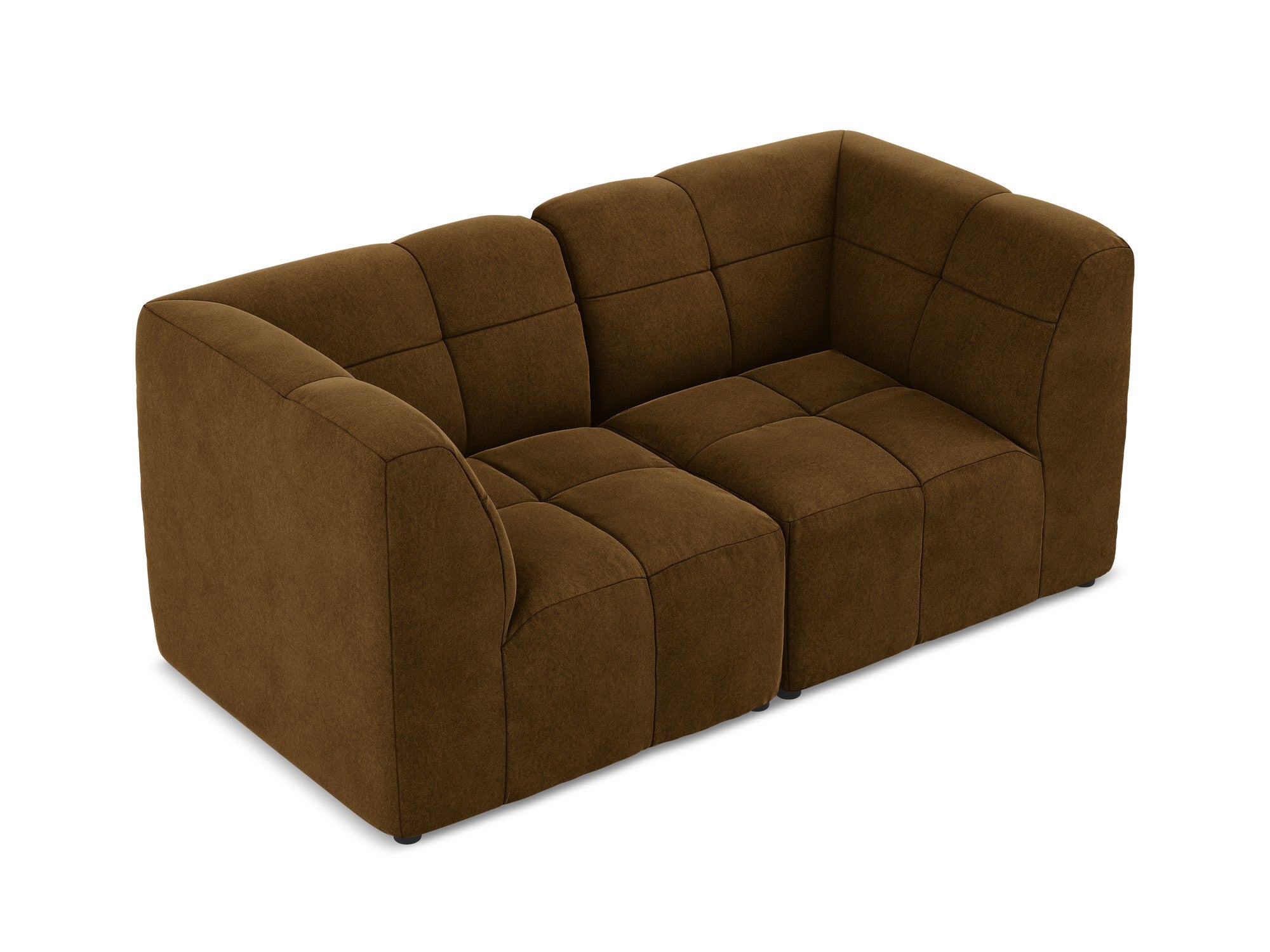 Sofa modulární sametová 2-osobová ALOHA hořčicová