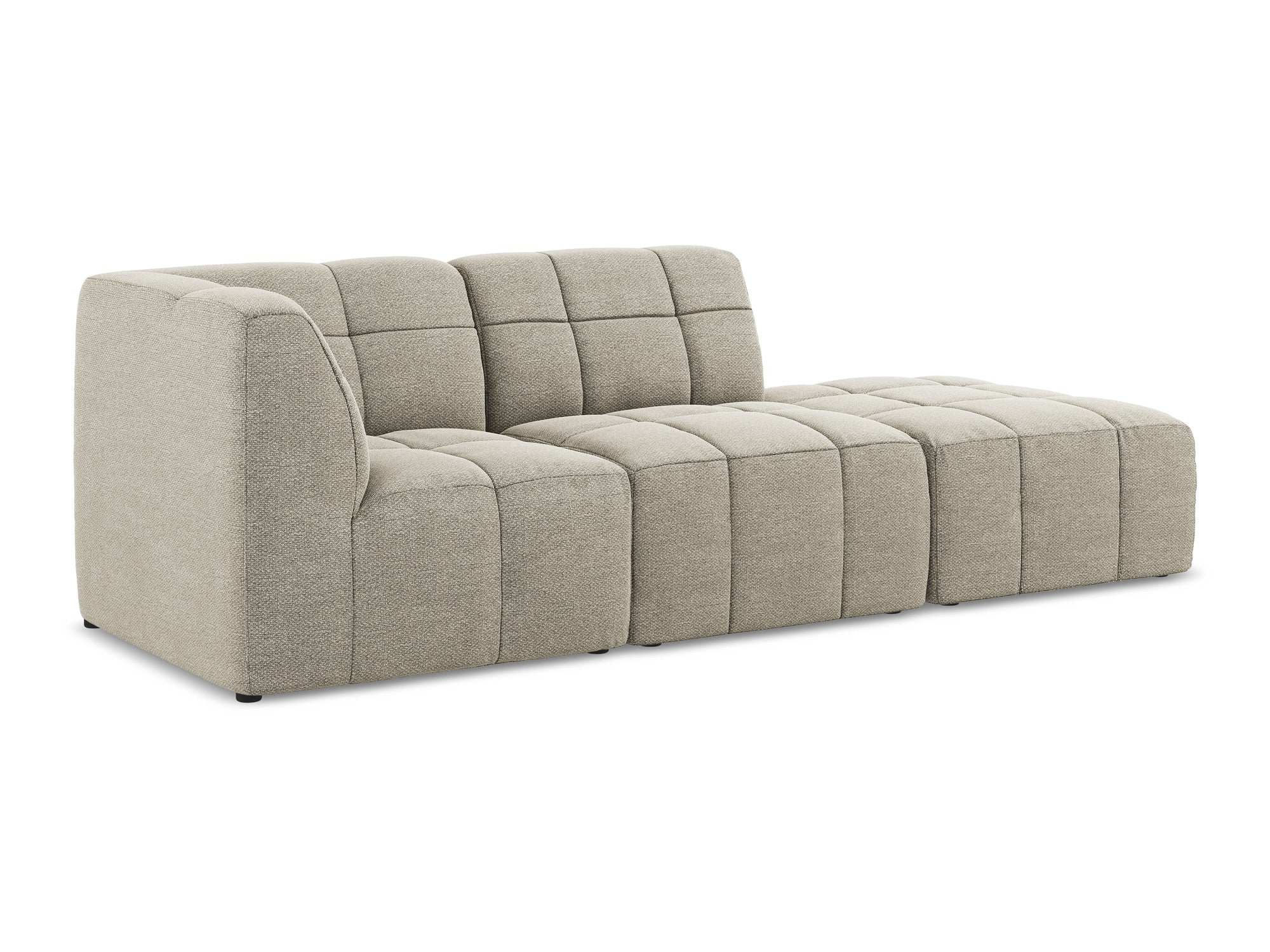Modulární pohovka levostranná otevřená 3-místná ALOHA taupe boucle