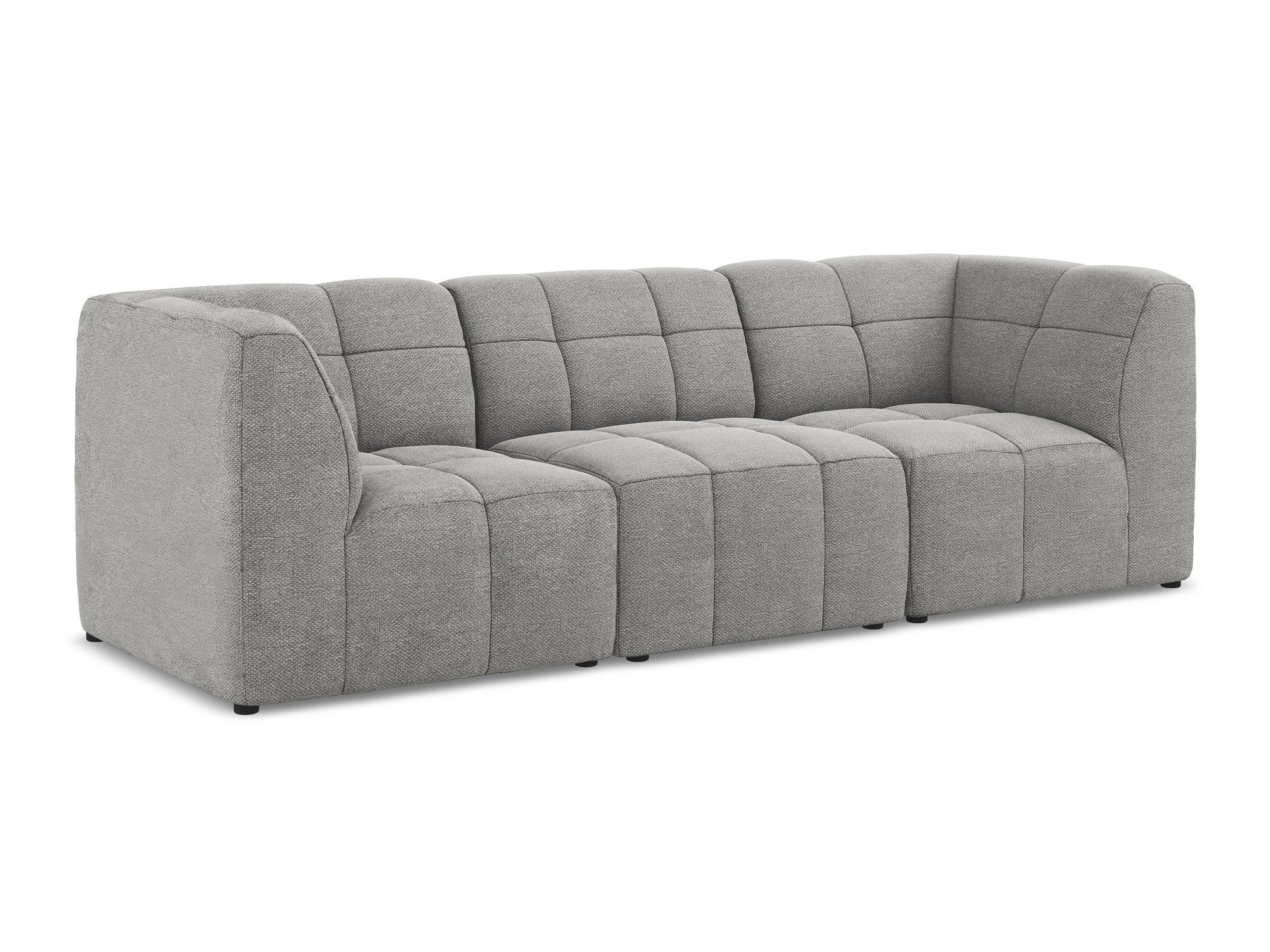 3-seater modular sofa ALOHA light gray boucle