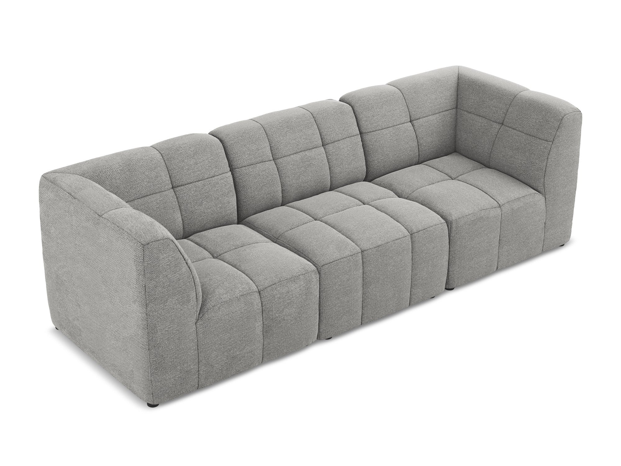 3-seater modular sofa ALOHA light gray boucle