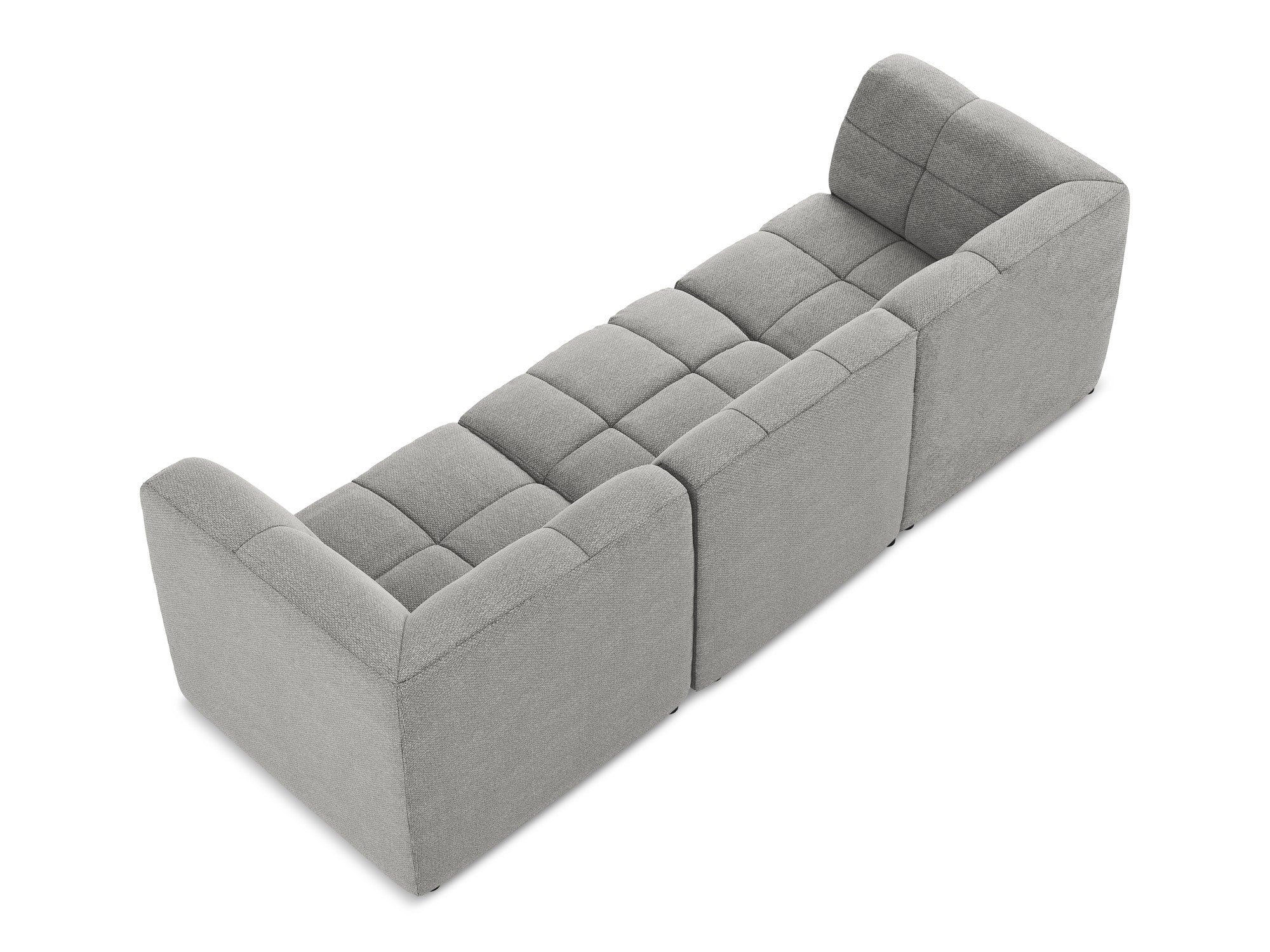 3-seater modular sofa ALOHA light gray boucle