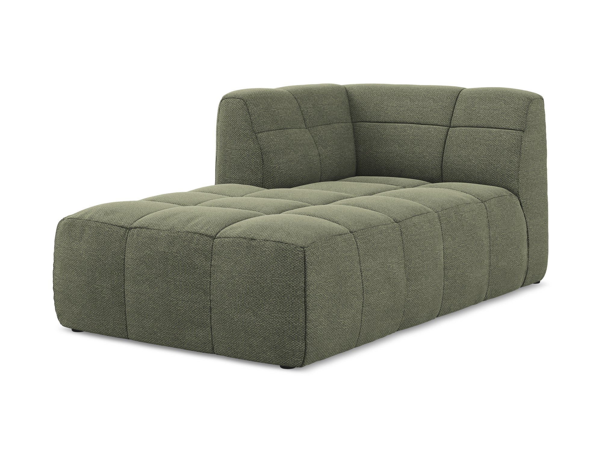 Szezlong levostranný ALOHA olivový boucle