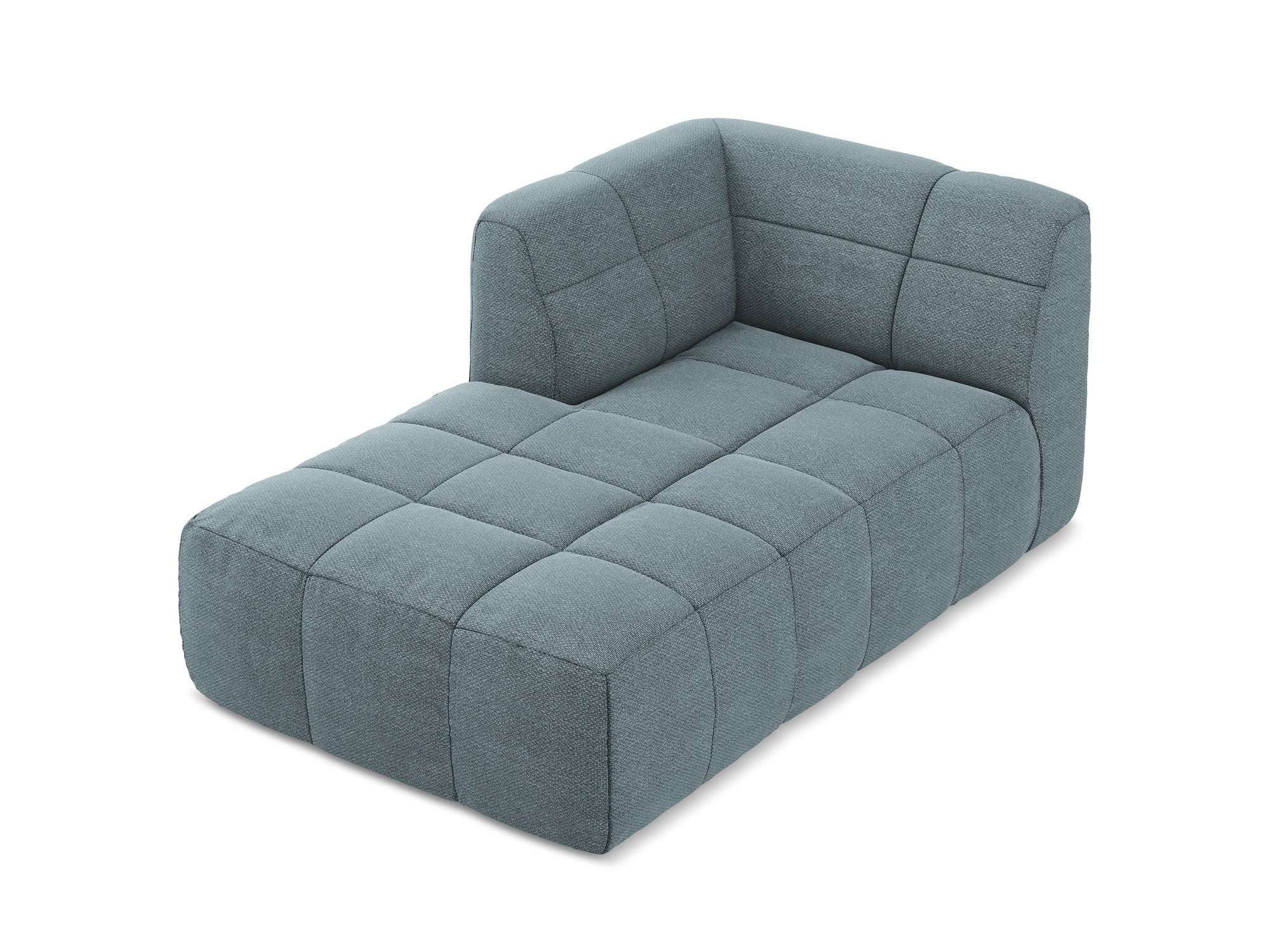 Szezlong levostranný ALOHA džínový modrý boucle