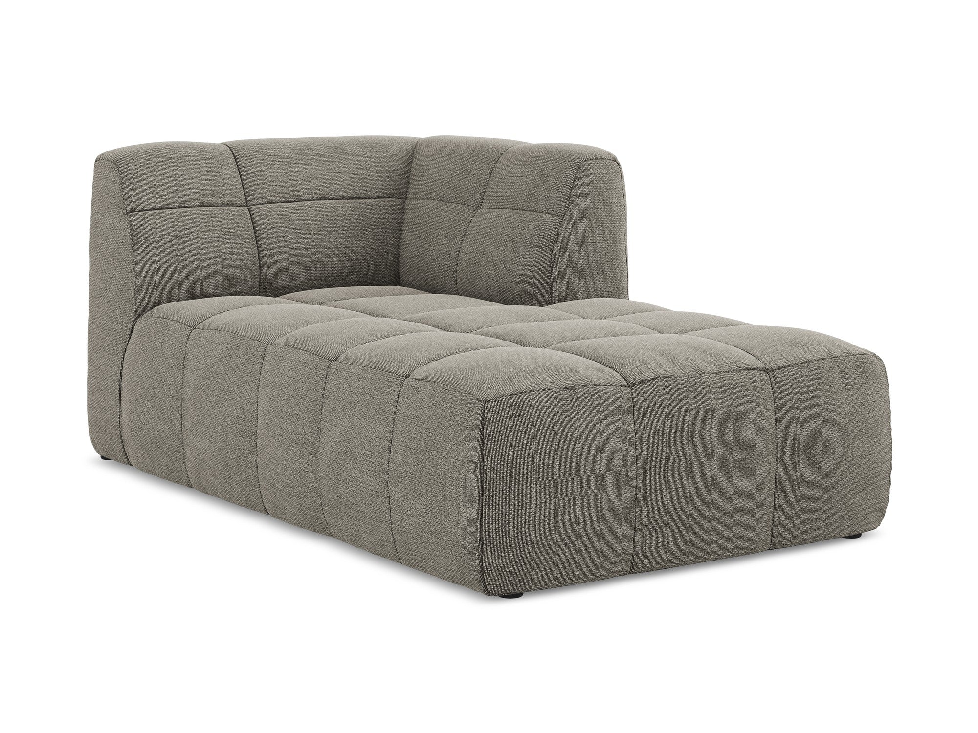 Pravostranný szezlong ALOHA šedý boucle