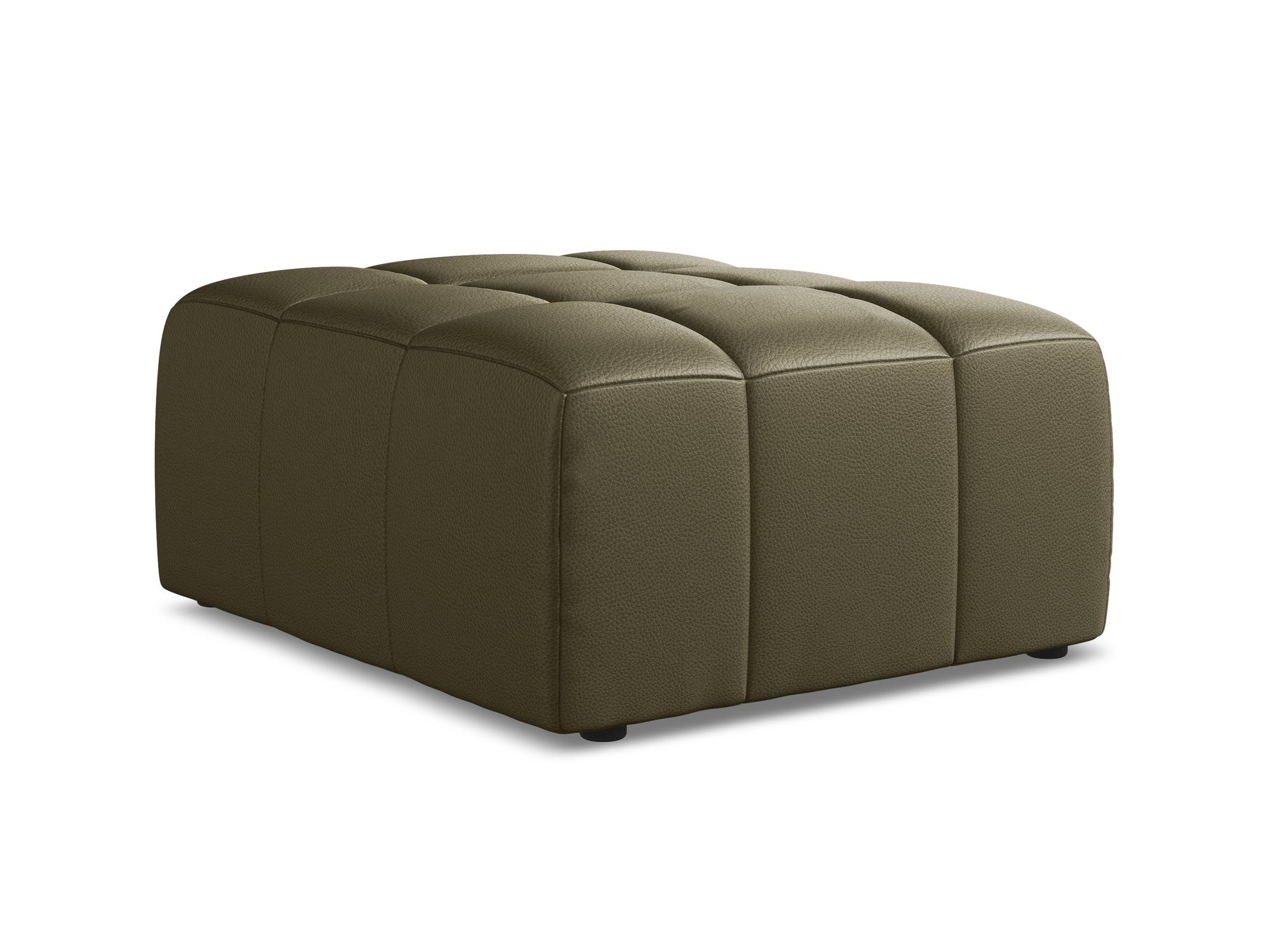 Pouf / module ALOHA olive ecological leather