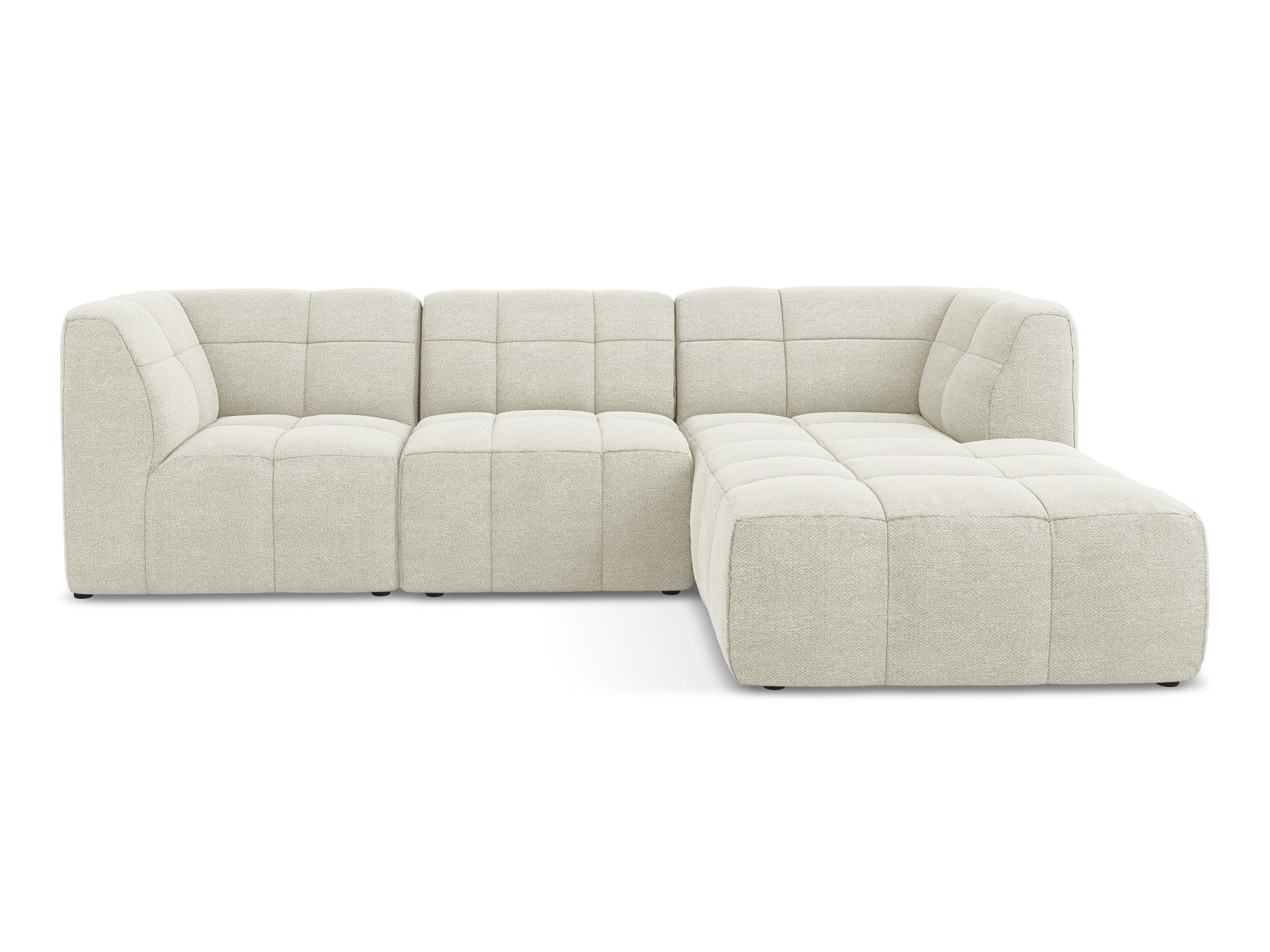Right-facing modular sofa 3-seater ALOHA sand boucle