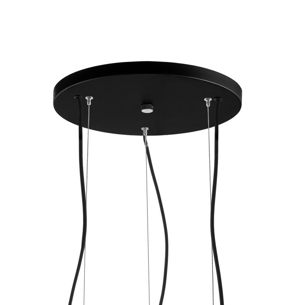 Stropní lampa ALUR 2 mléčné sklo s černým povrchem