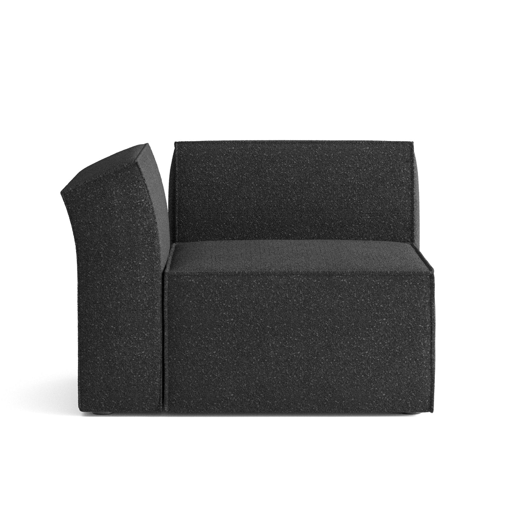 Sofa modulární ANDO - modul levý černý boucle