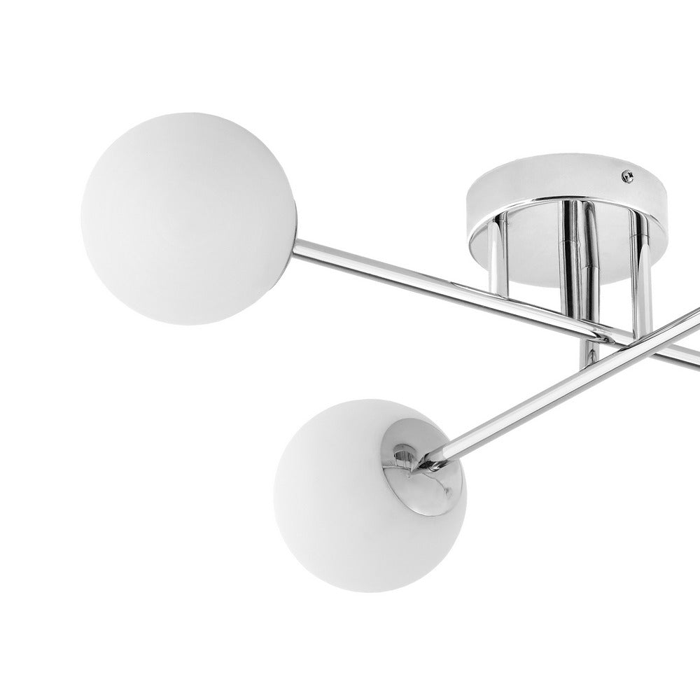 ASTRA 4 ceiling lamp chrome with white shade