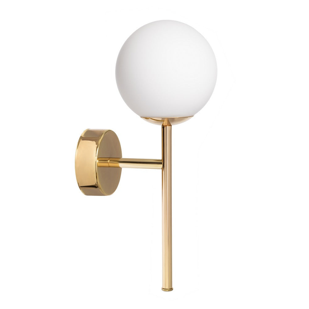 Nástěnná lampa ASTRA DECO zlatá s bílým stínidlem