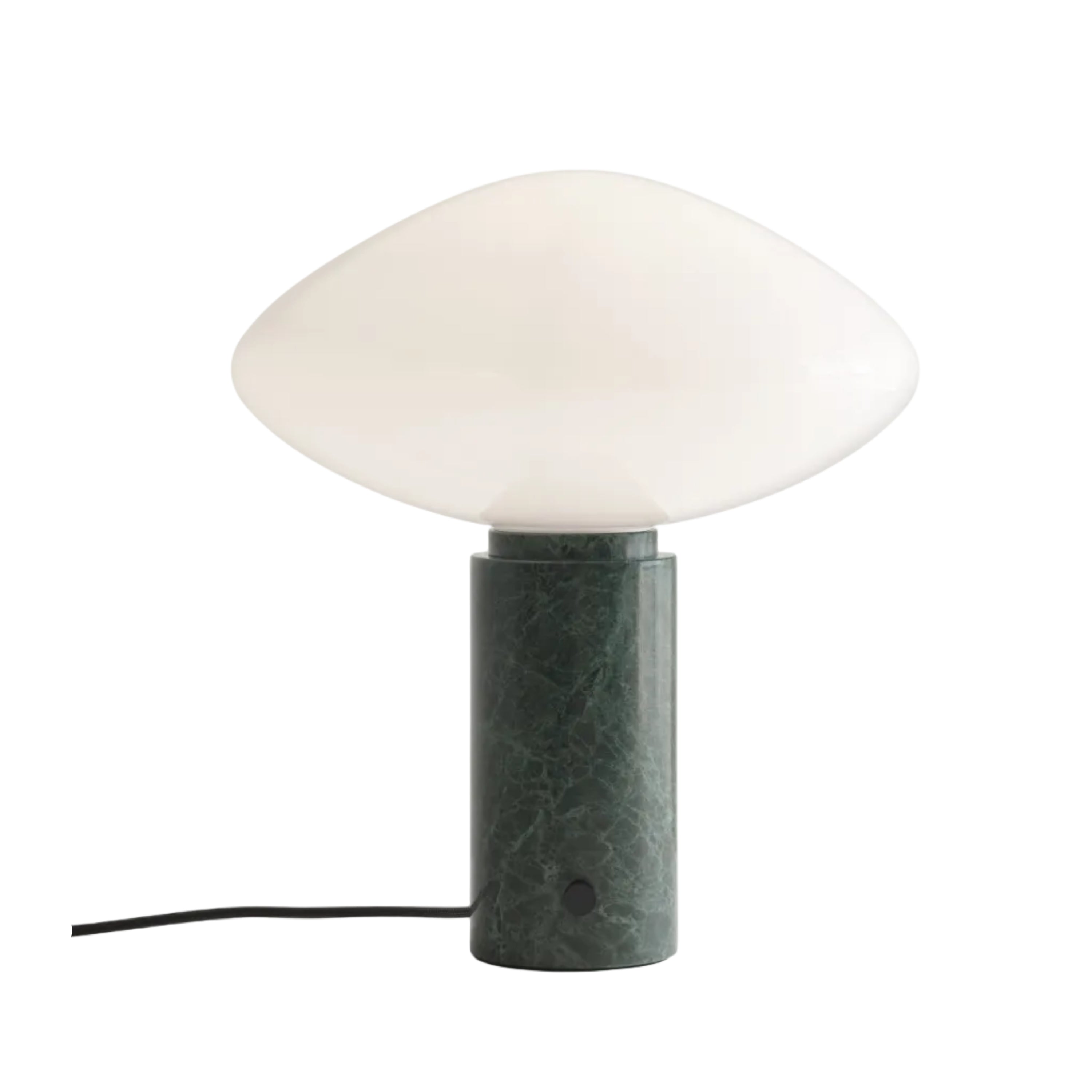 Stolní lampa MIST AP17 skleněné stínidlo se zeleným mramorovým podstavcem