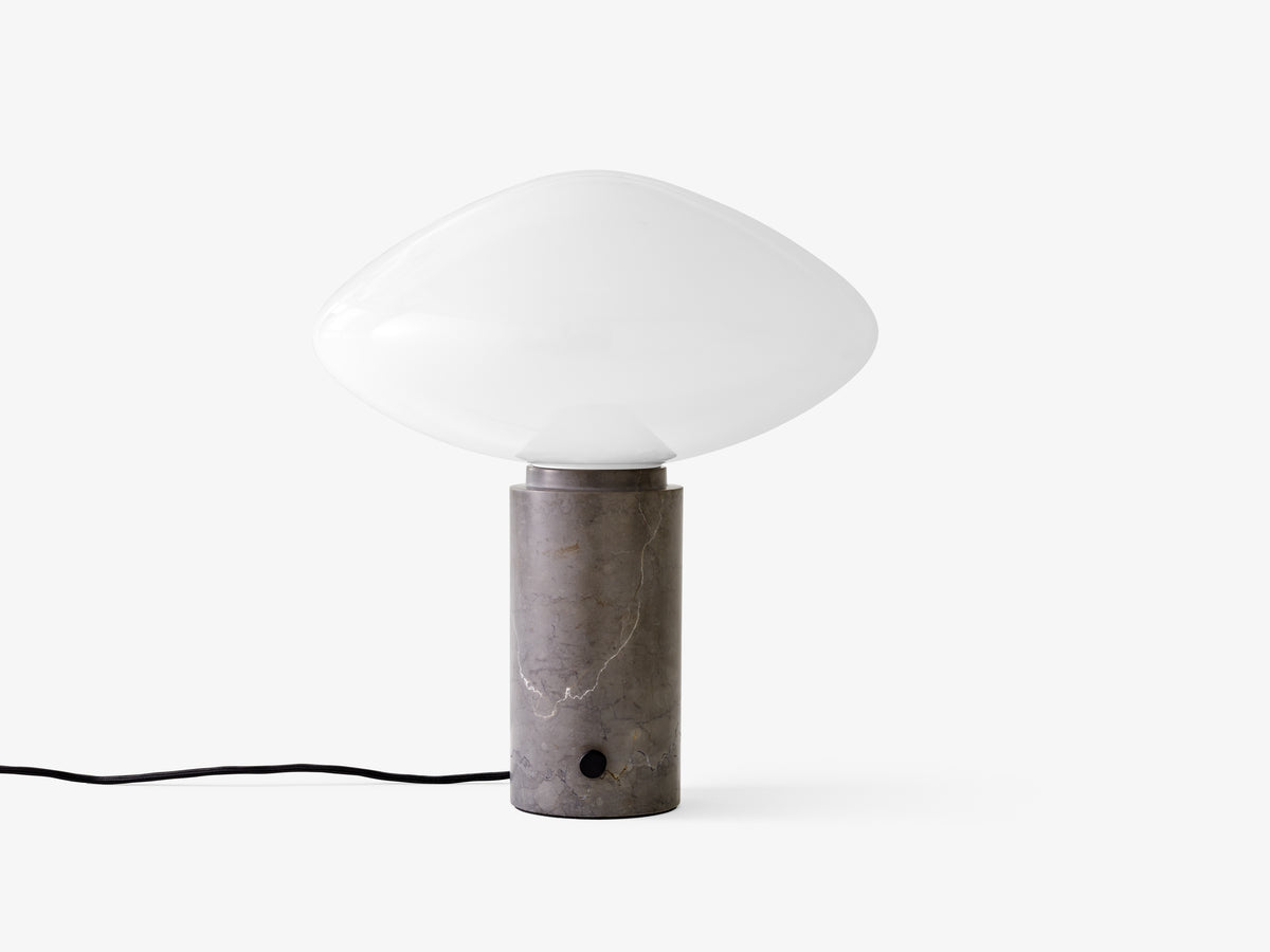 Stolní lampa MIST AP17 skleněné stínidlo se šedým mramorovým podstavcem