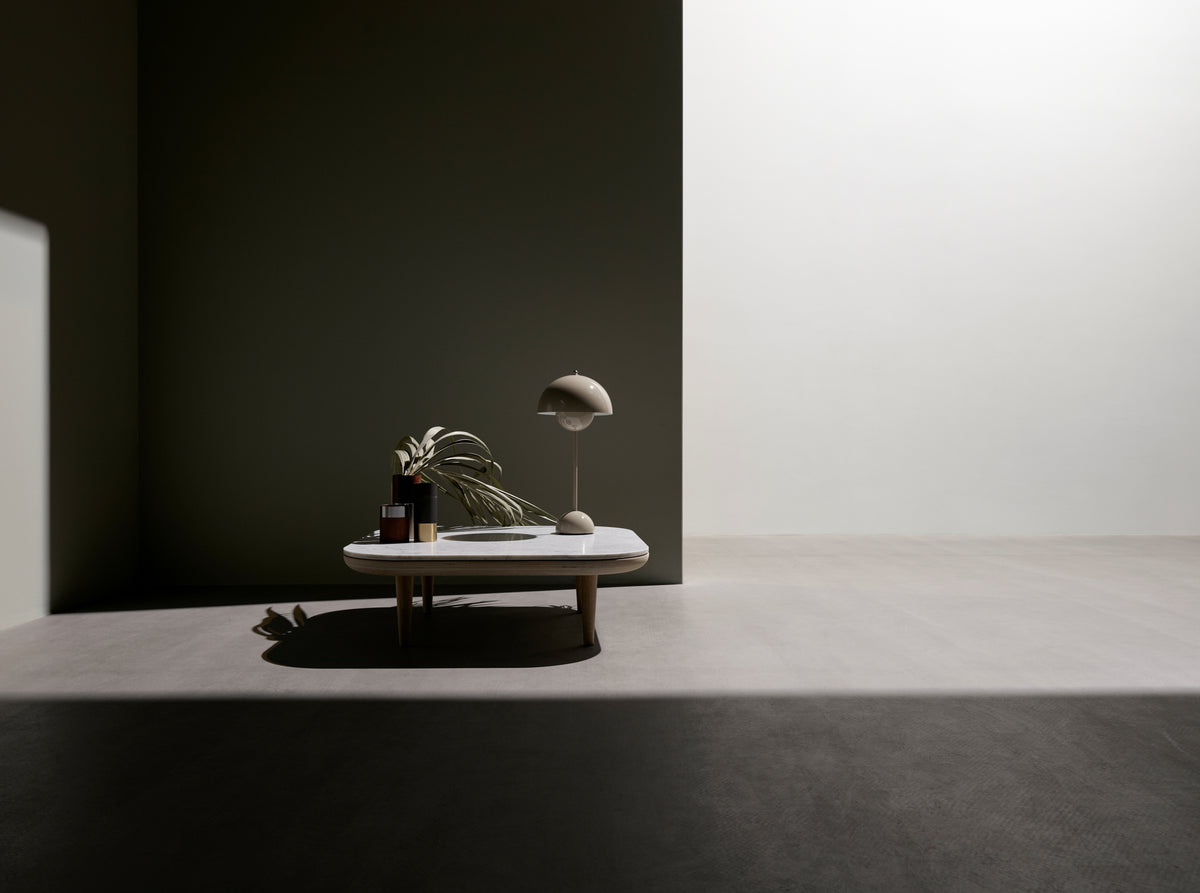 Stolní lampa FLOWERPOT VP3 šedobéžová