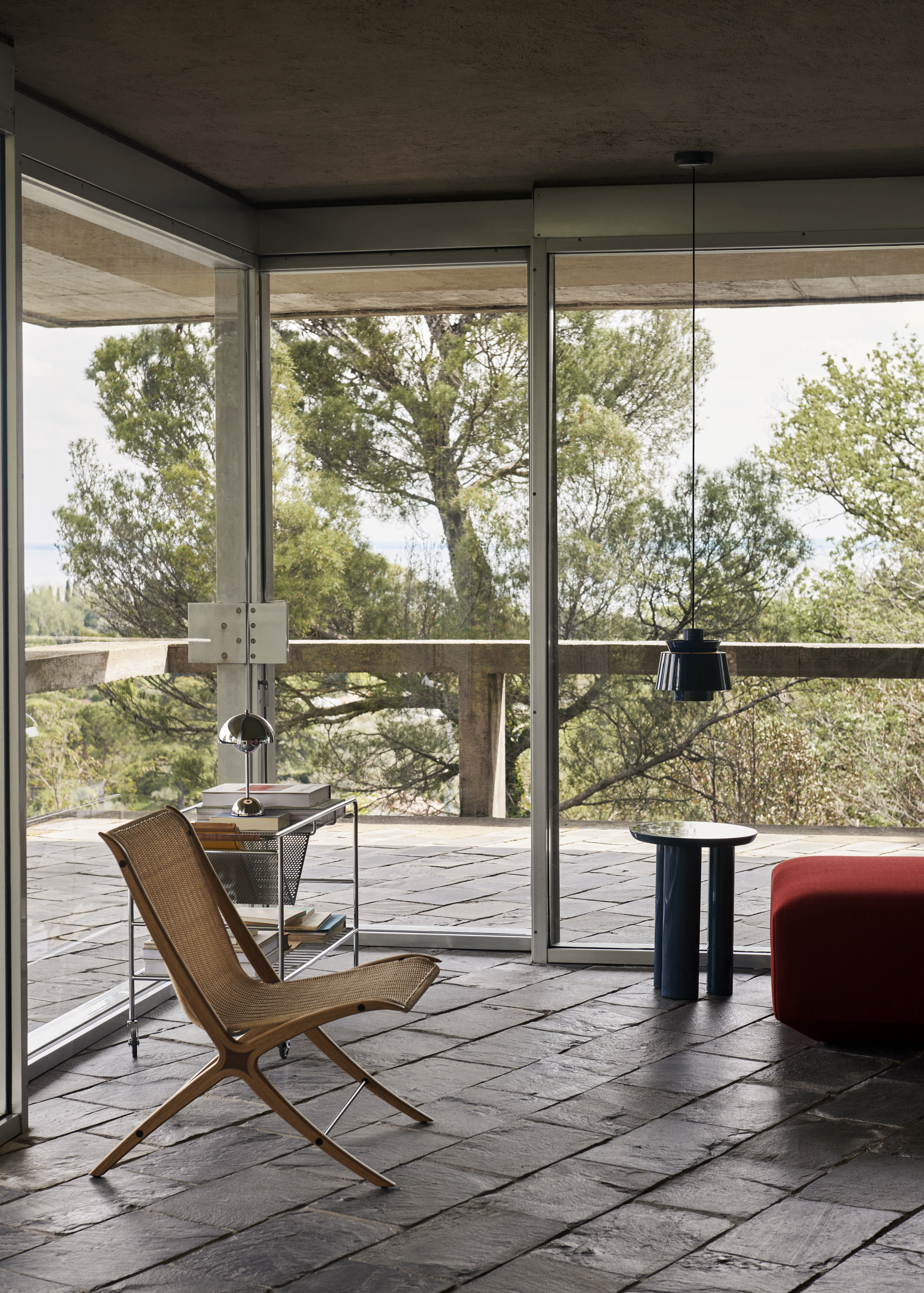 Lampa visící UTZON JU1 šedobluá