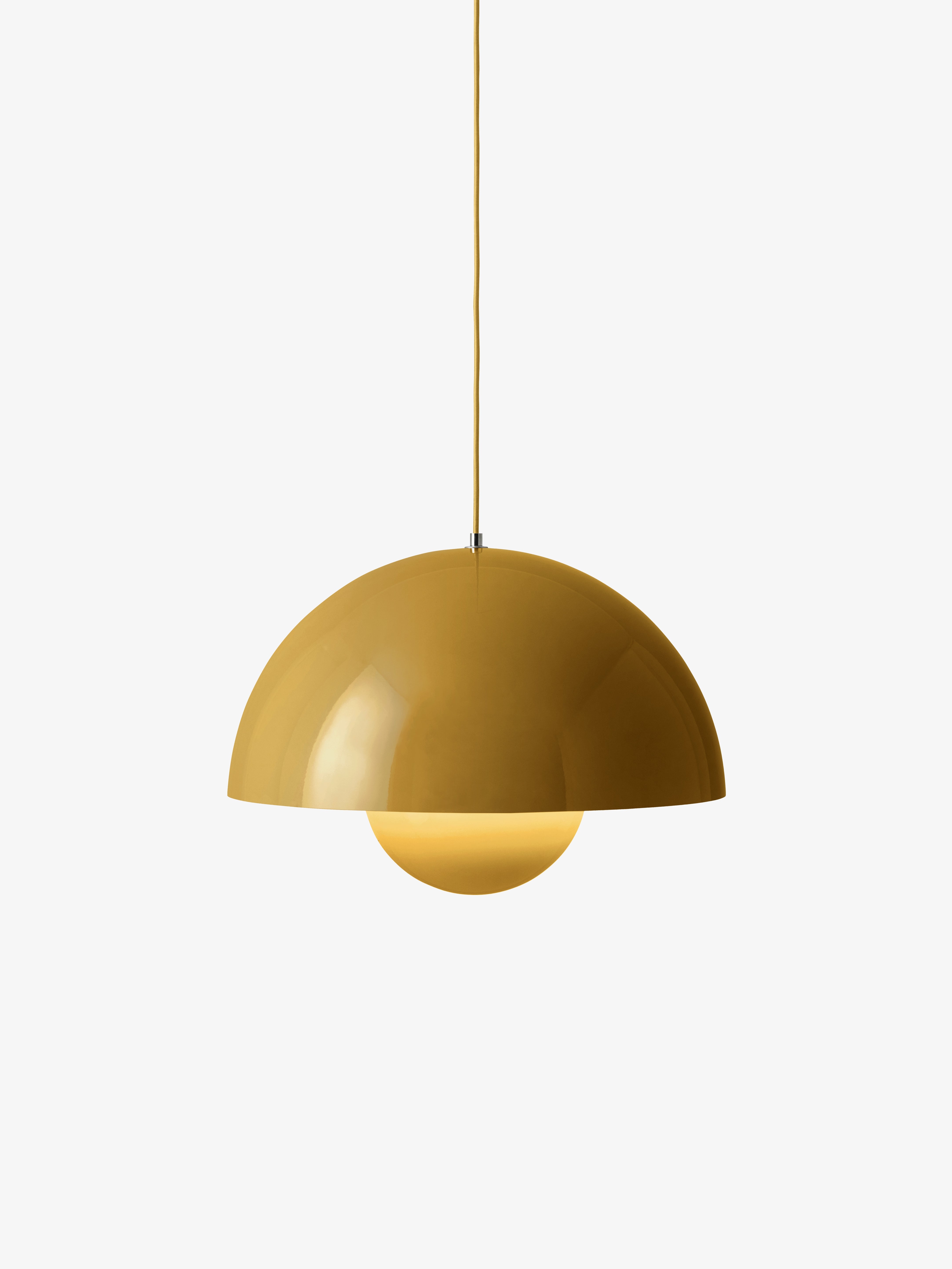 Lampa visící FLOWERPOT v hořčicové barvě