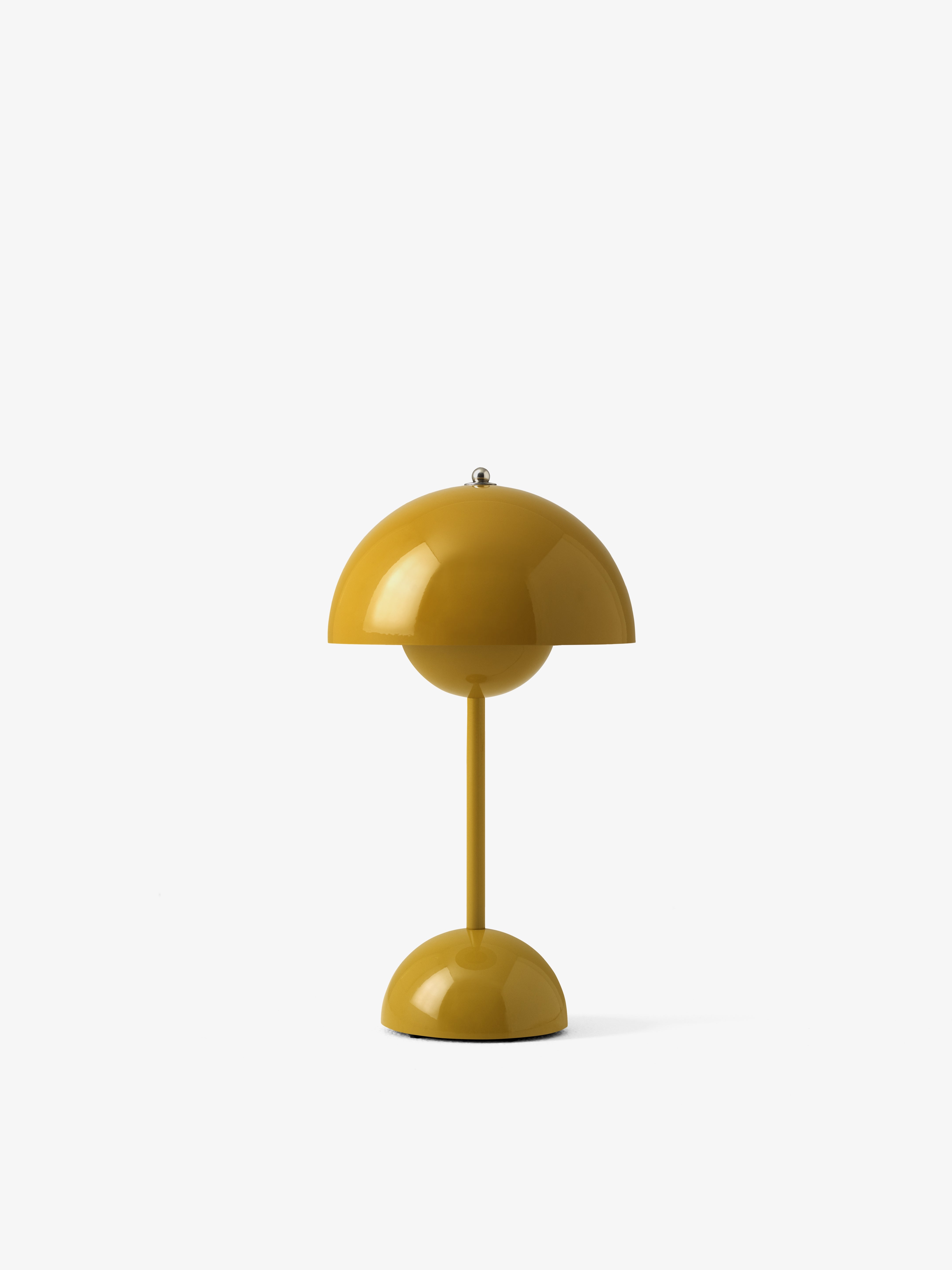 Přenosná lampa FLOWERPOT VP9 v hořčicové barvě