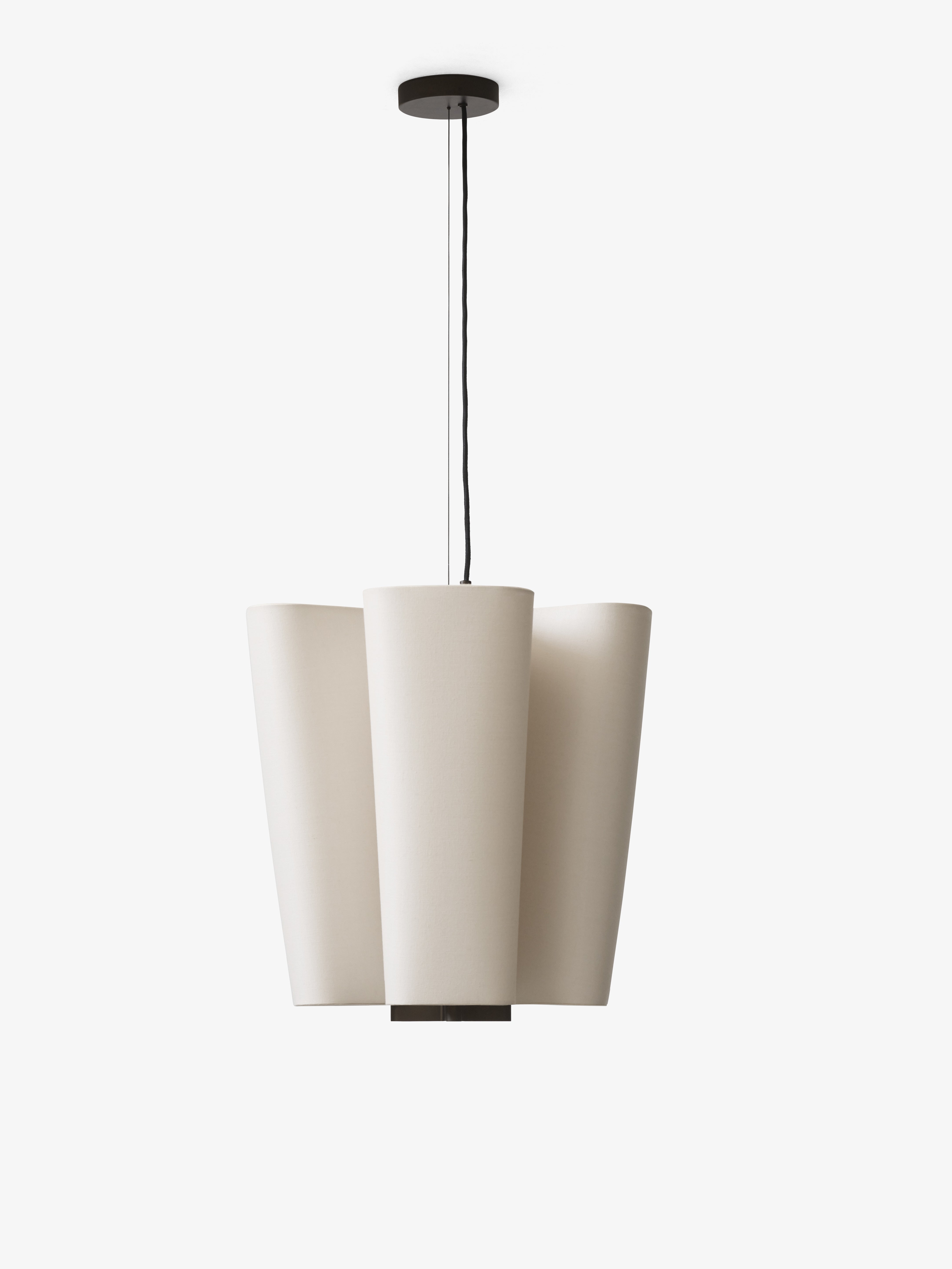 Lampa visící BELLA béžová s hnědým povrchem