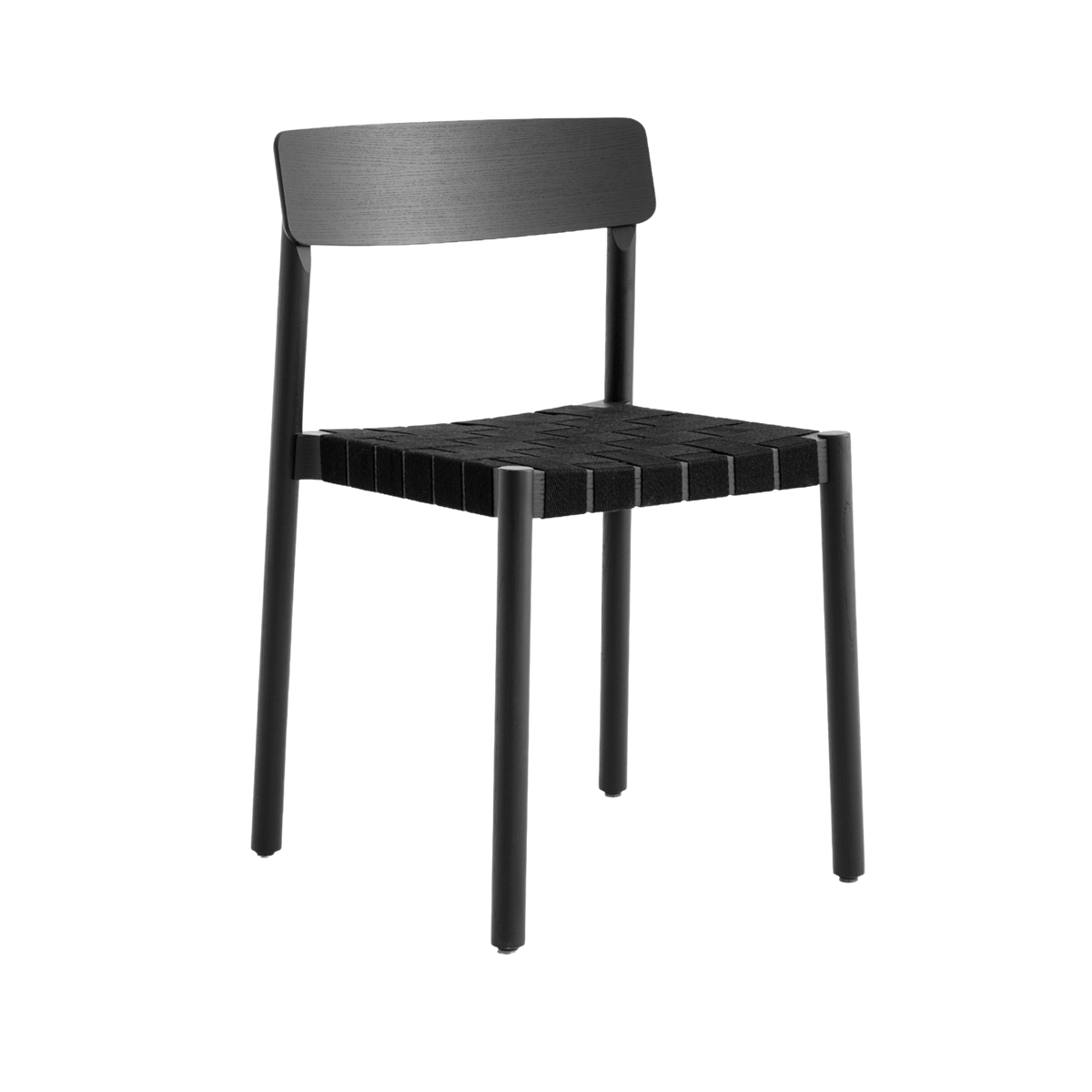Chair BETTY TK1 black woven seat with black lacquered ash
