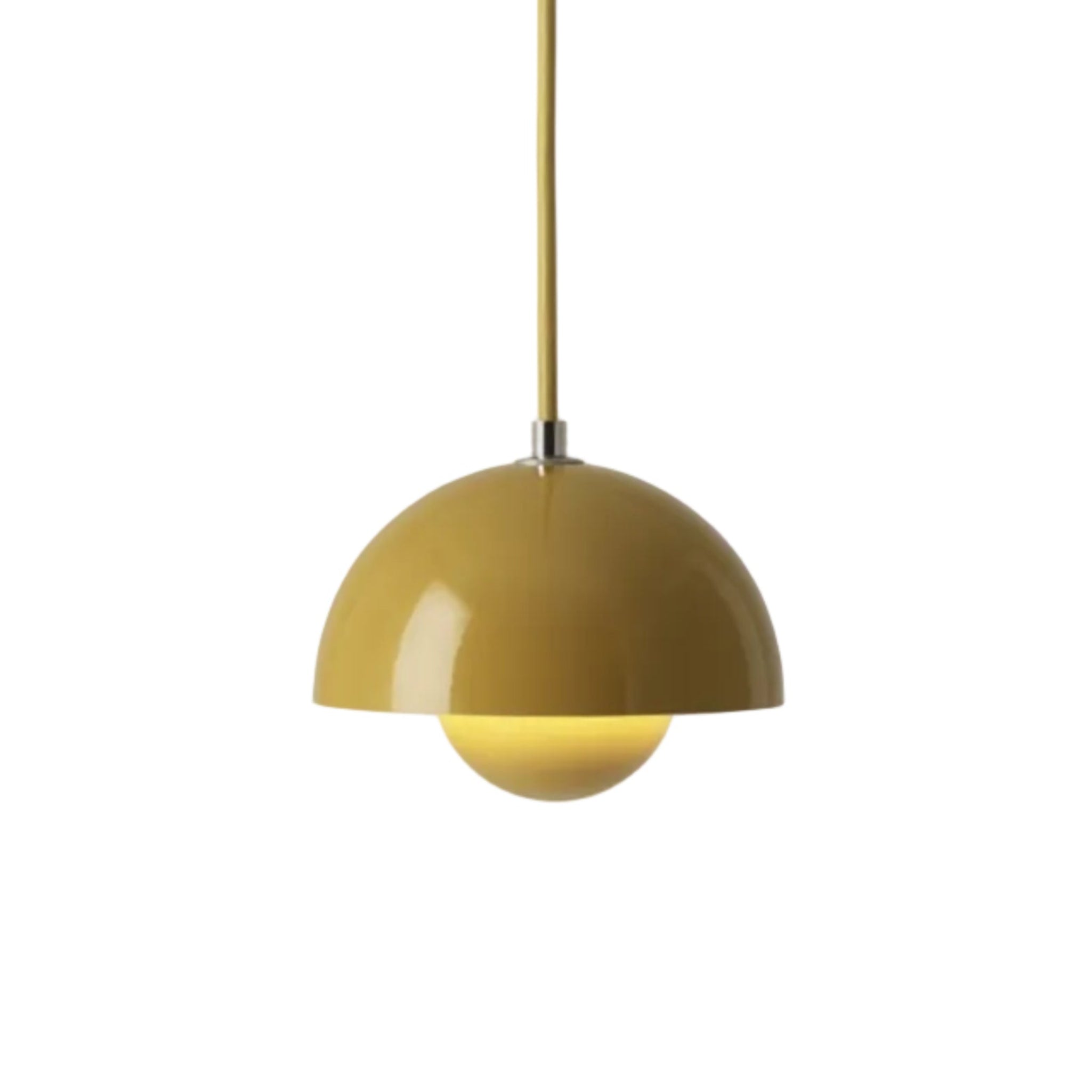 Lampa visící FLOWERPOT v hořčicové barvě