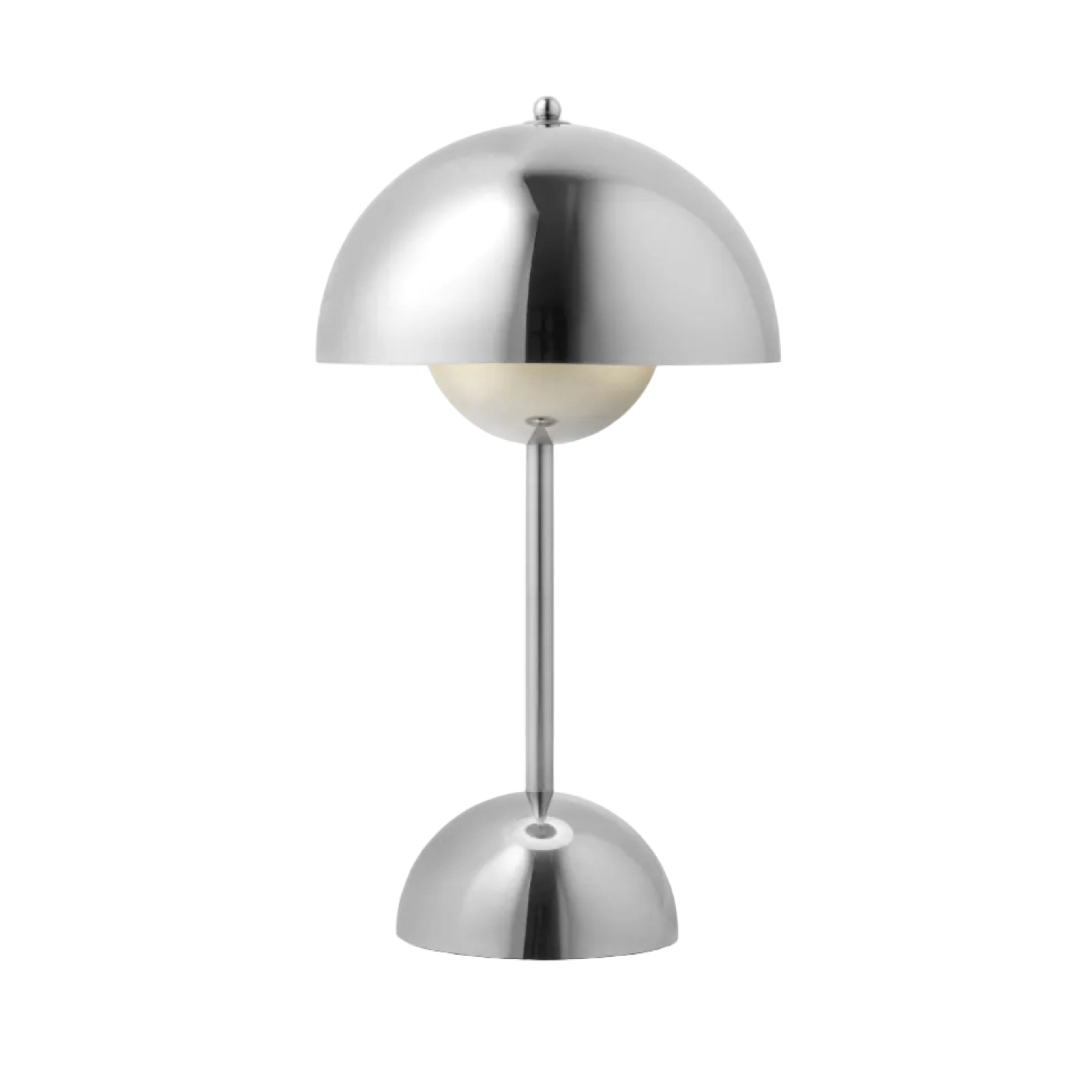 Přenosná lampa FLOWERPOT VP9 v chromovém provedení