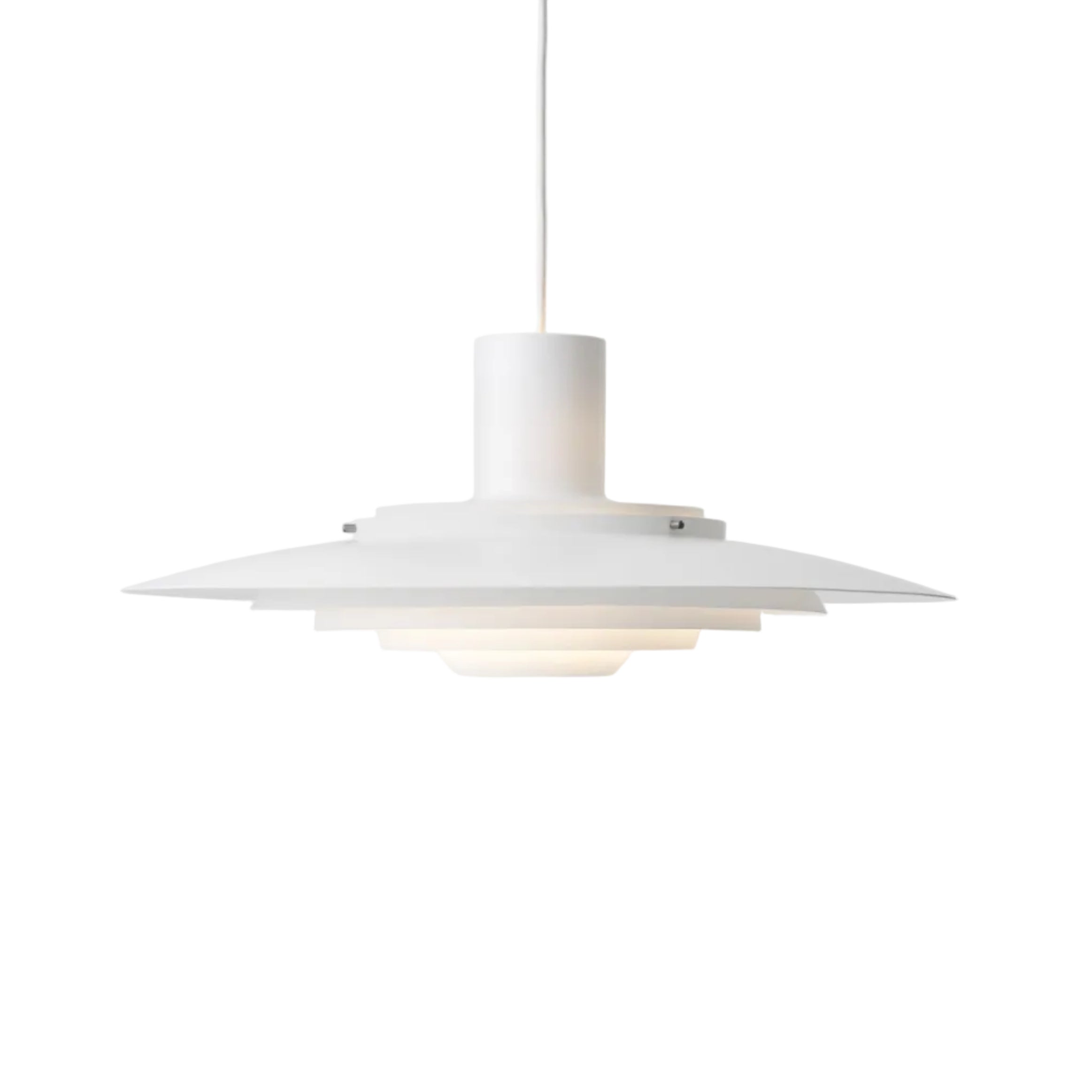 Matná bílá závěsná lampa P376