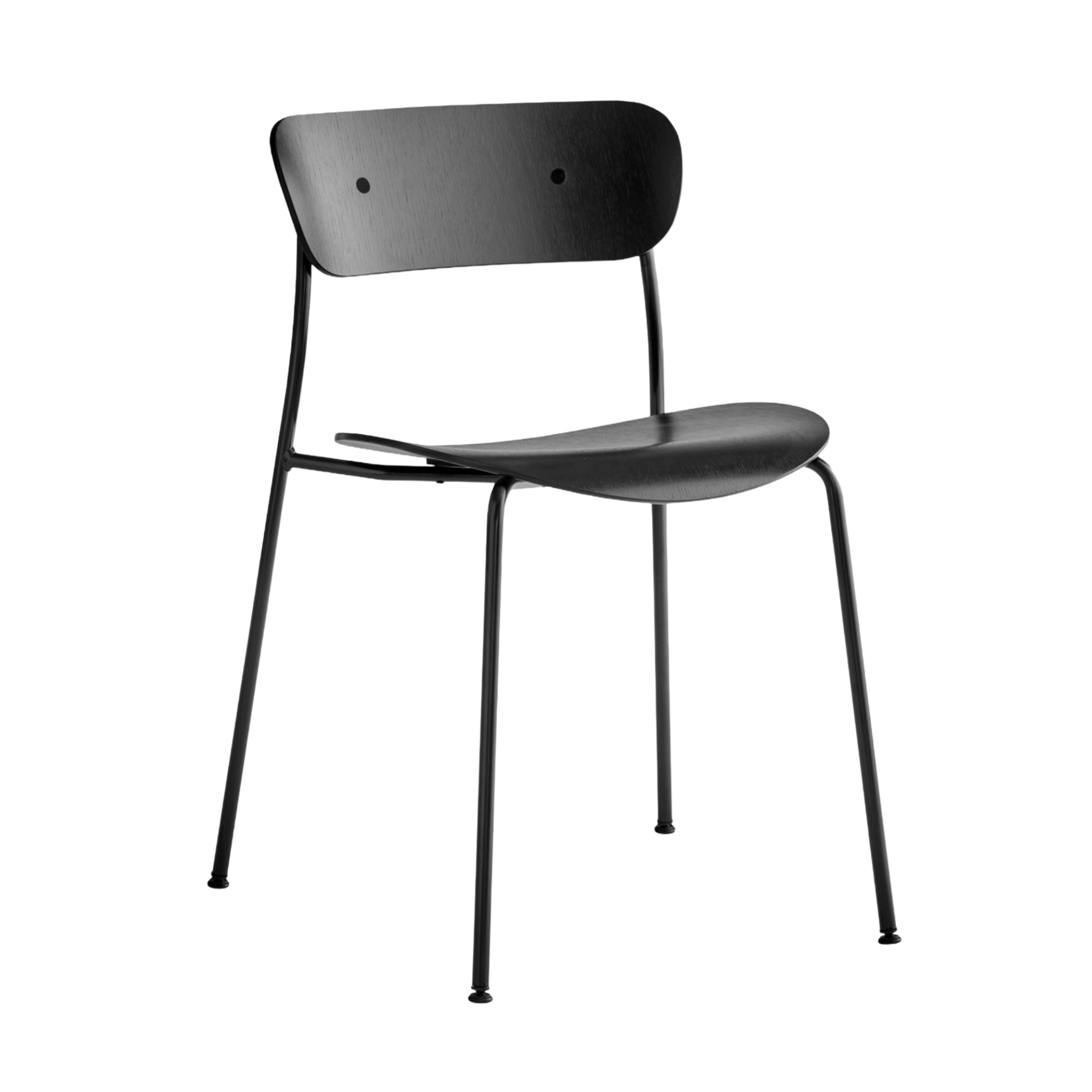 Chair PAVILION AV1 black lacquered oak with black base