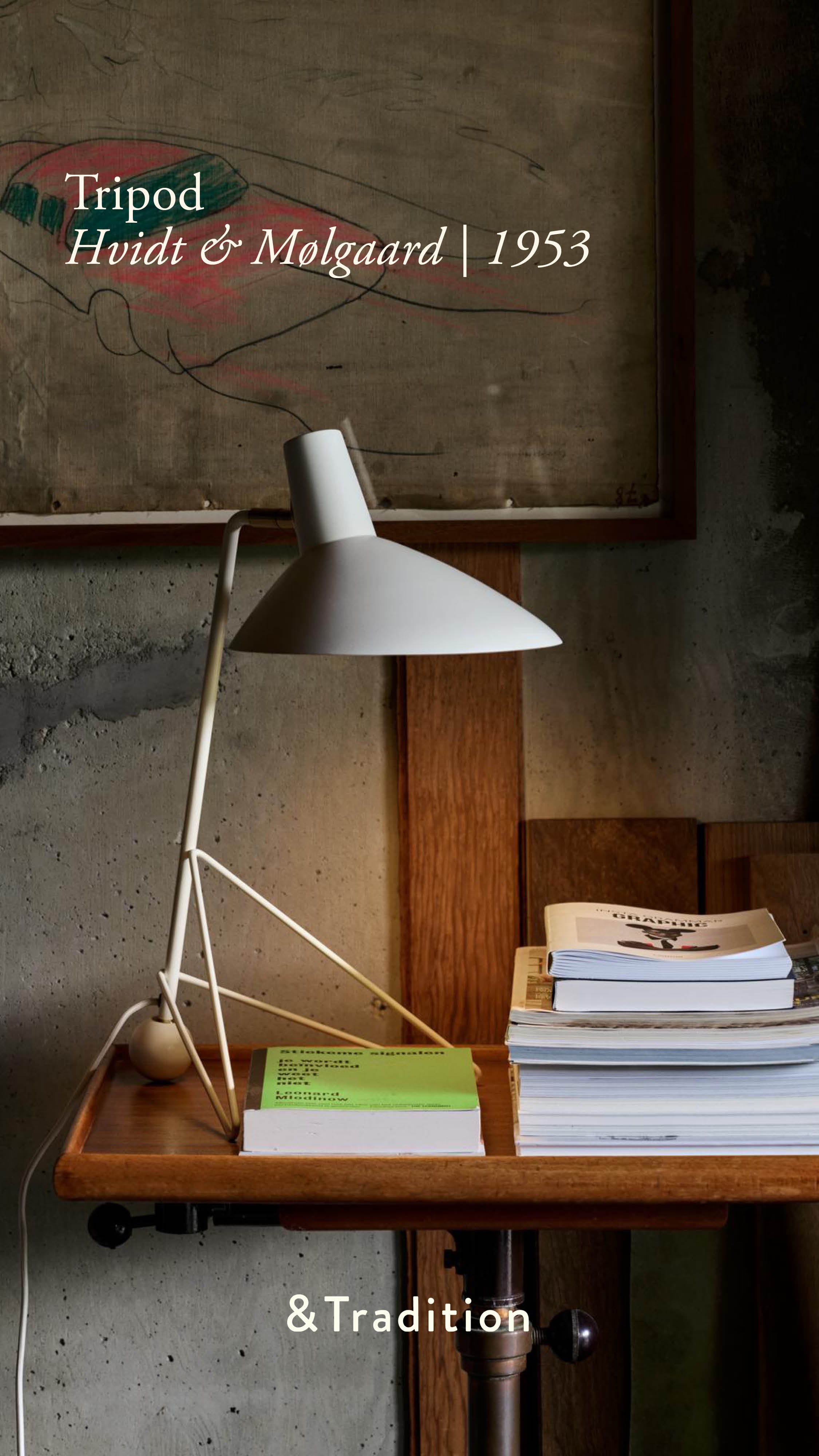 Podlahová lampa TRIPOD HM8 bílá