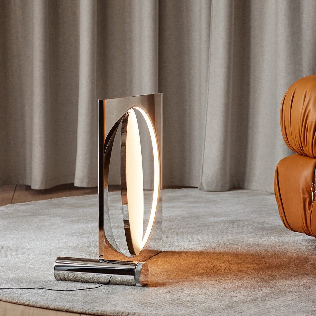 Stojací lampa MOONSETTER chromovaná