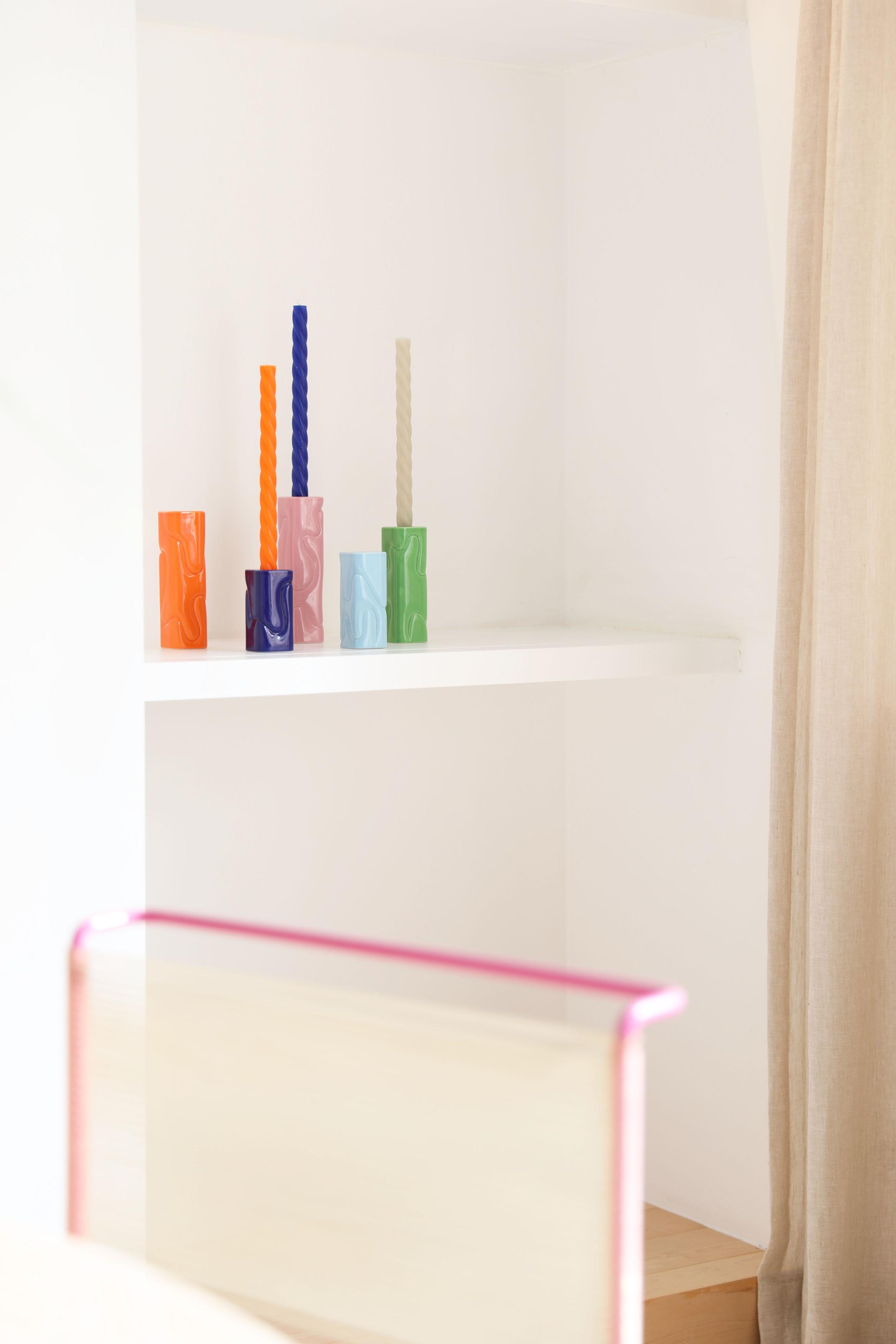 PUFFY Orange Candle Holder