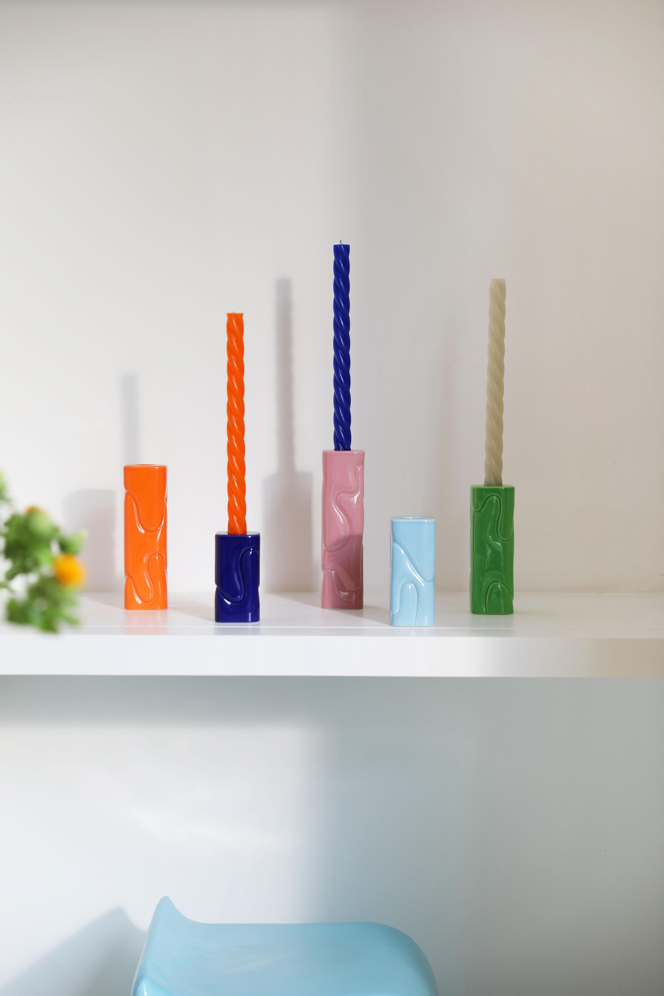 PUFFY Orange Candle Holder