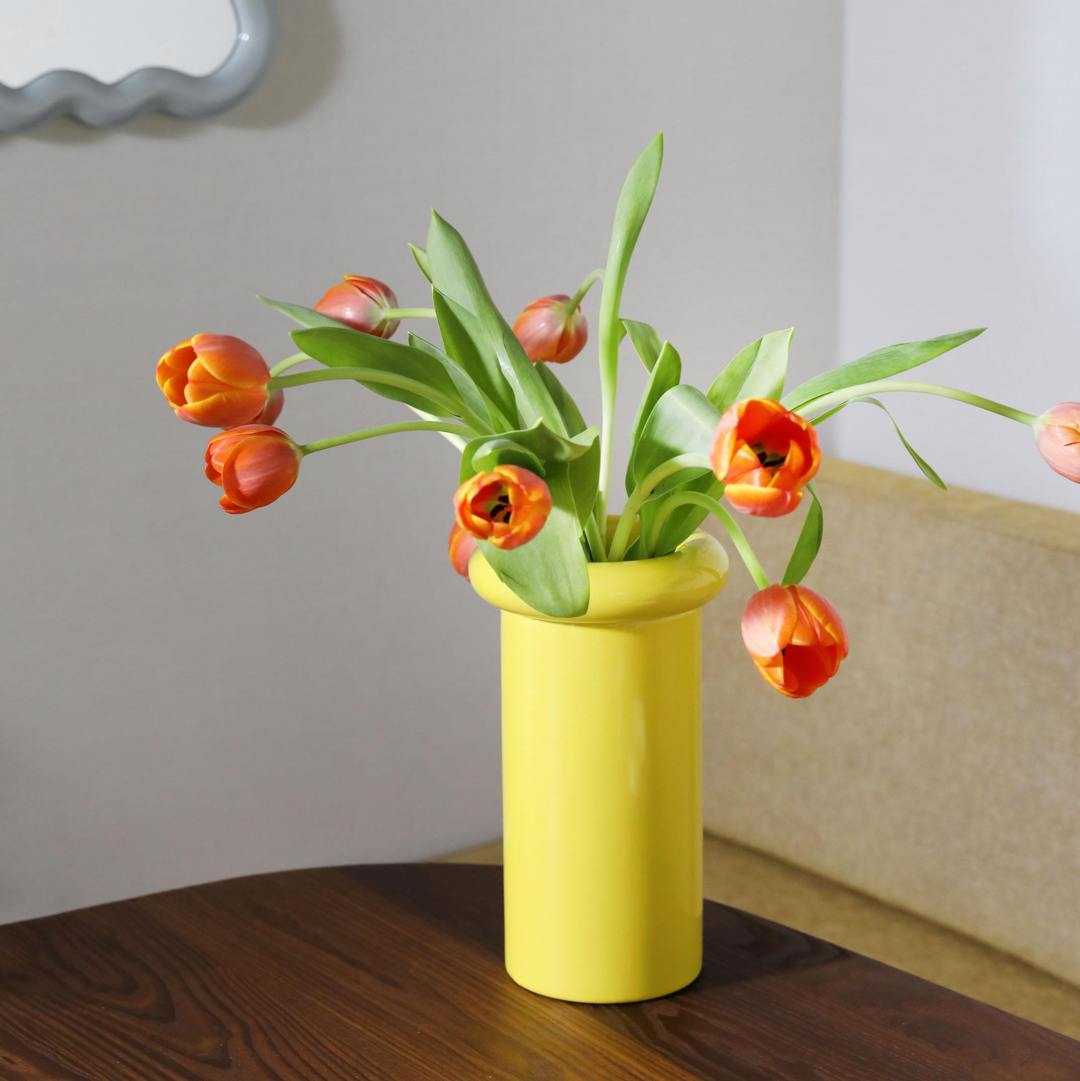 Váza TURBAN žlutá