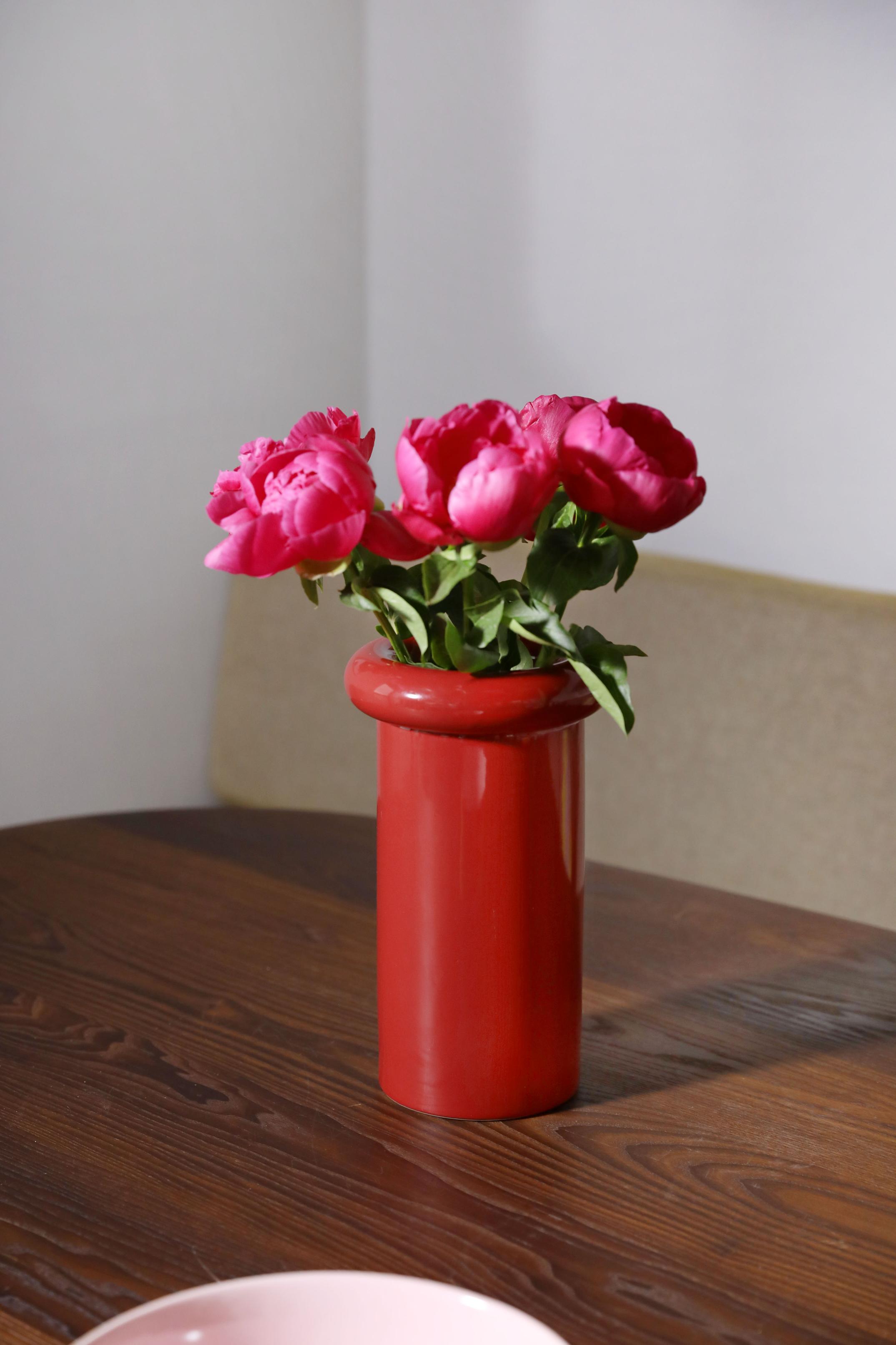 Váza TURBAN burgundová