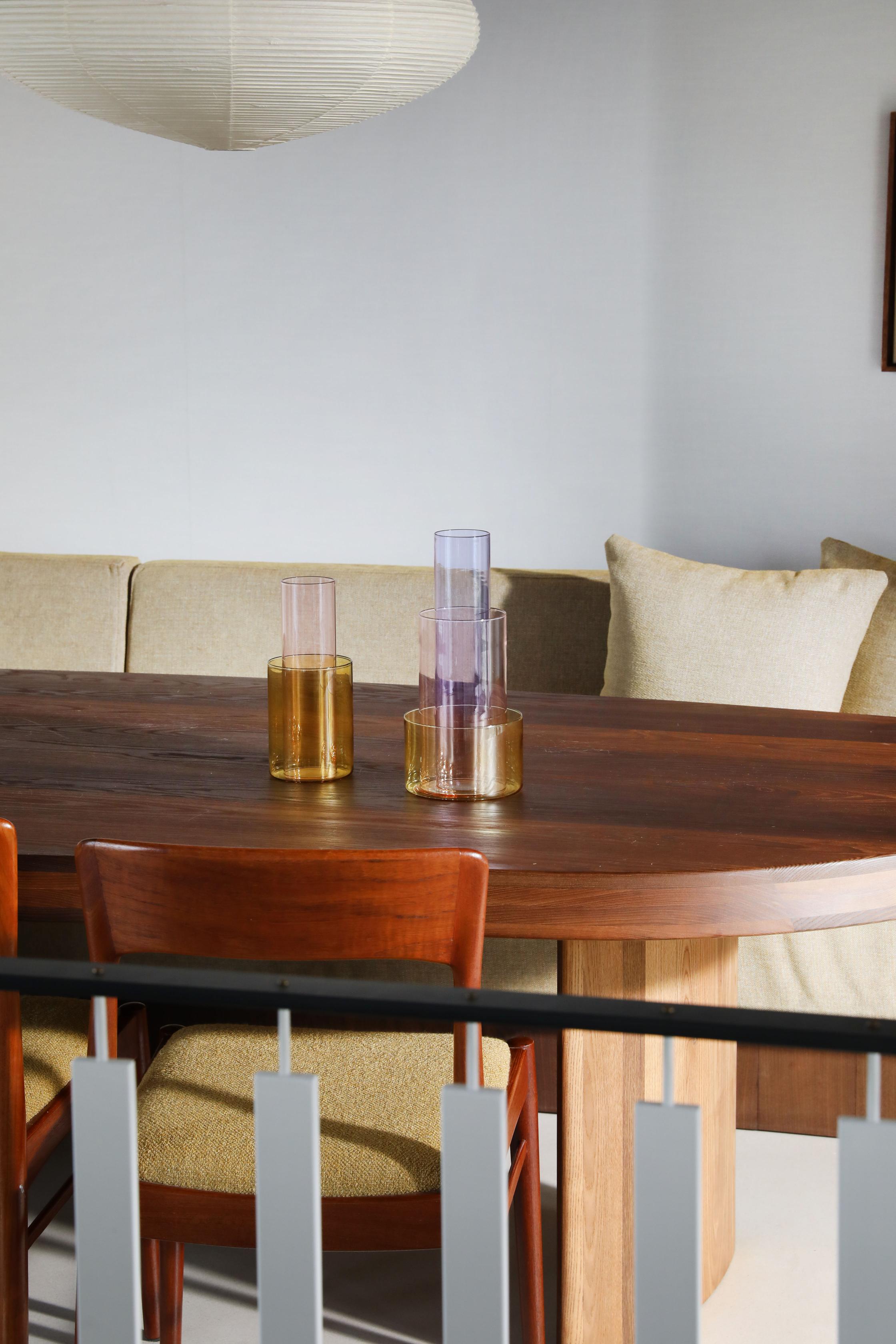 Váza AMPHI fialová s růžovou a žlutou