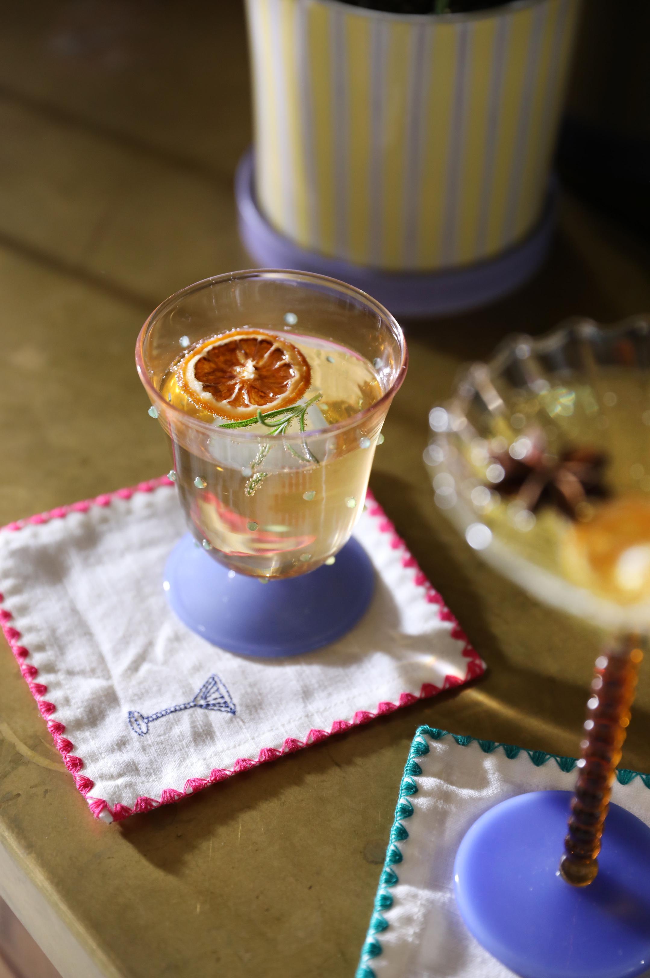 Sada sklenic DOT zelená s fialovou