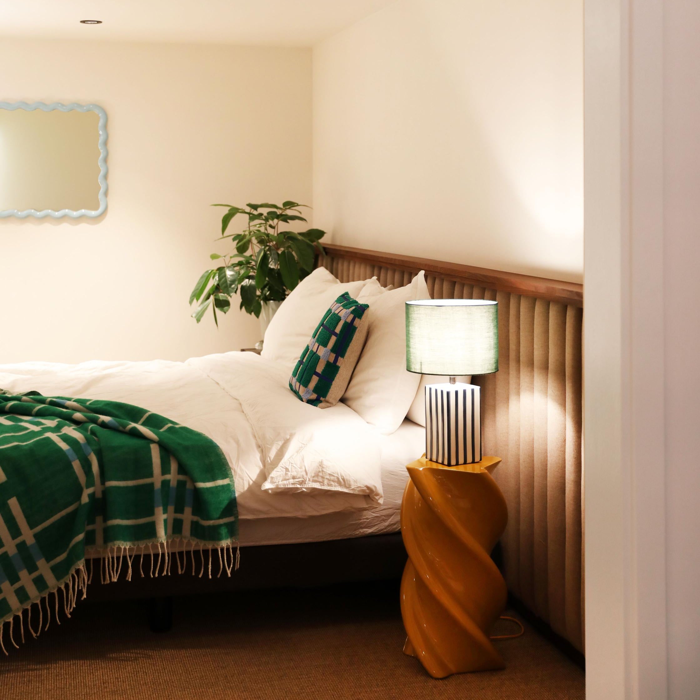 Pled PLANO béžový se zelenou a modrou