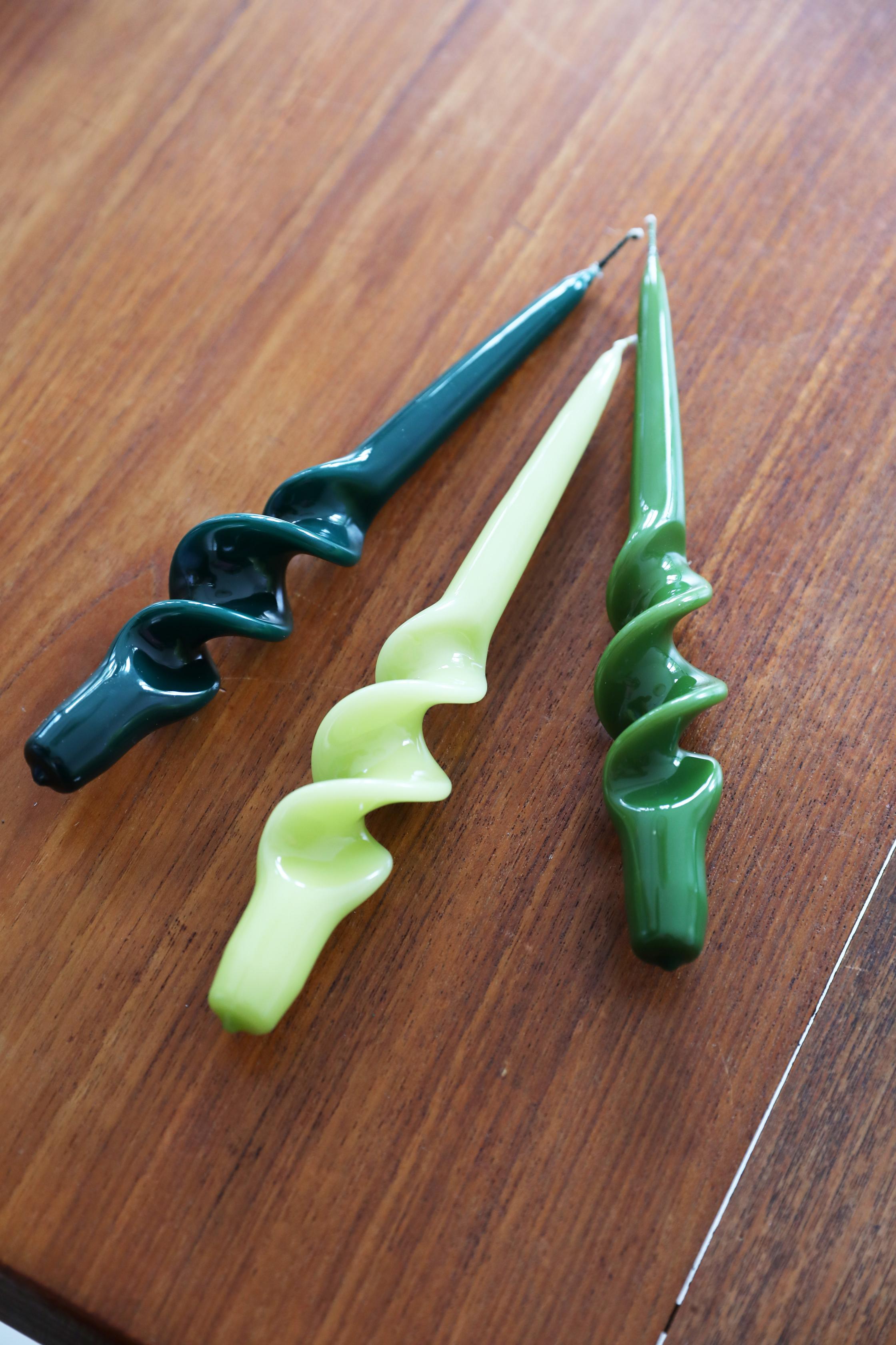 ALPHA GREENS Candle Set Green