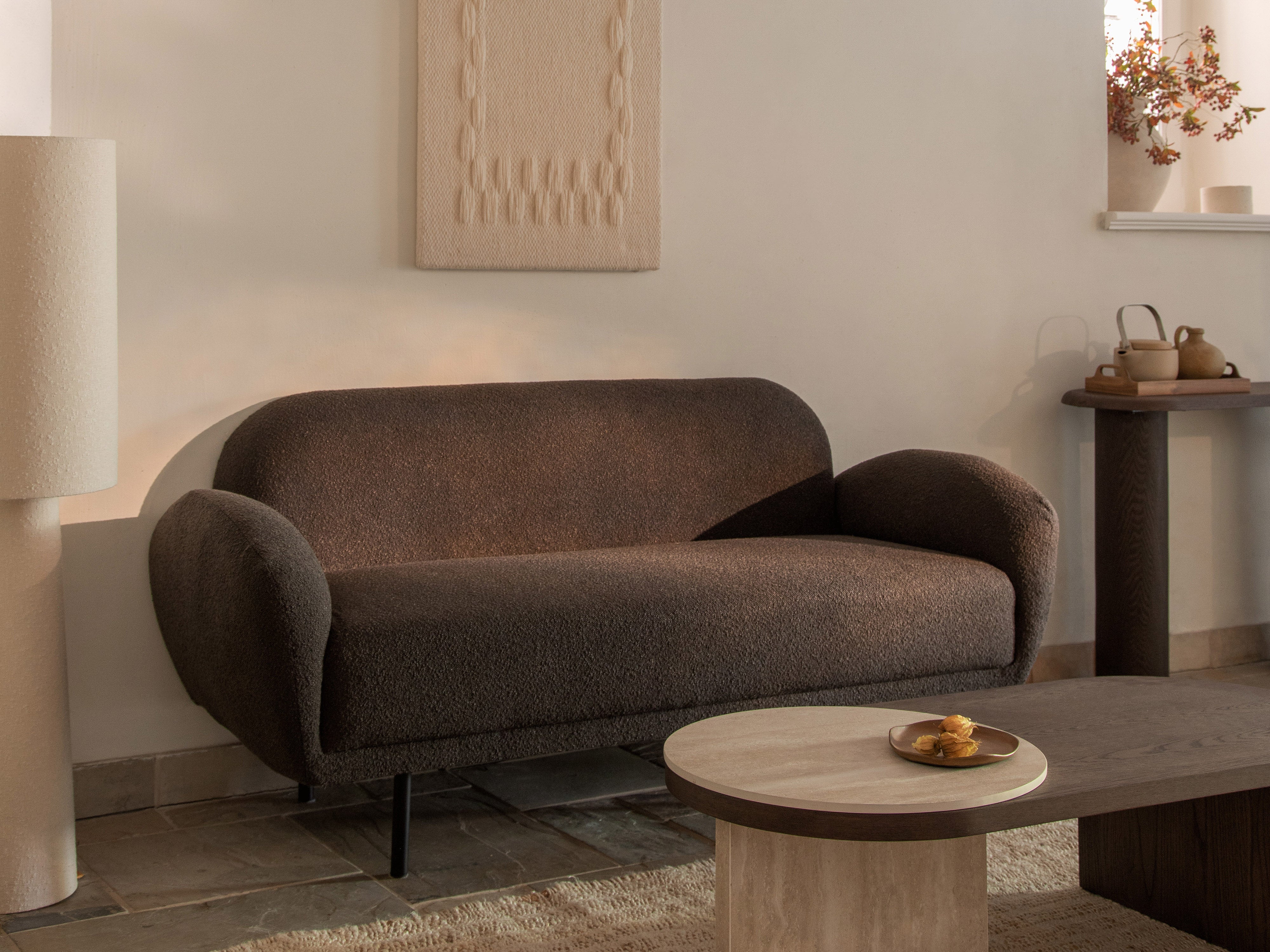 Velvet Cushion POPPY Light Beige