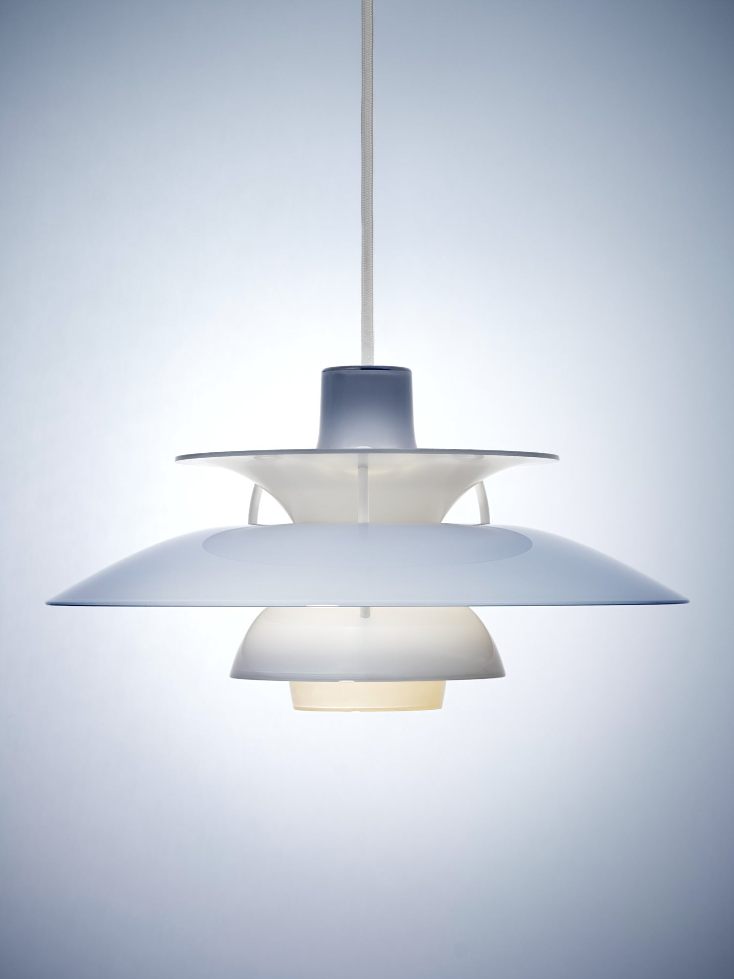 Lampa wisząca PH 5 OPAL błękitny – Louis Poulsen
