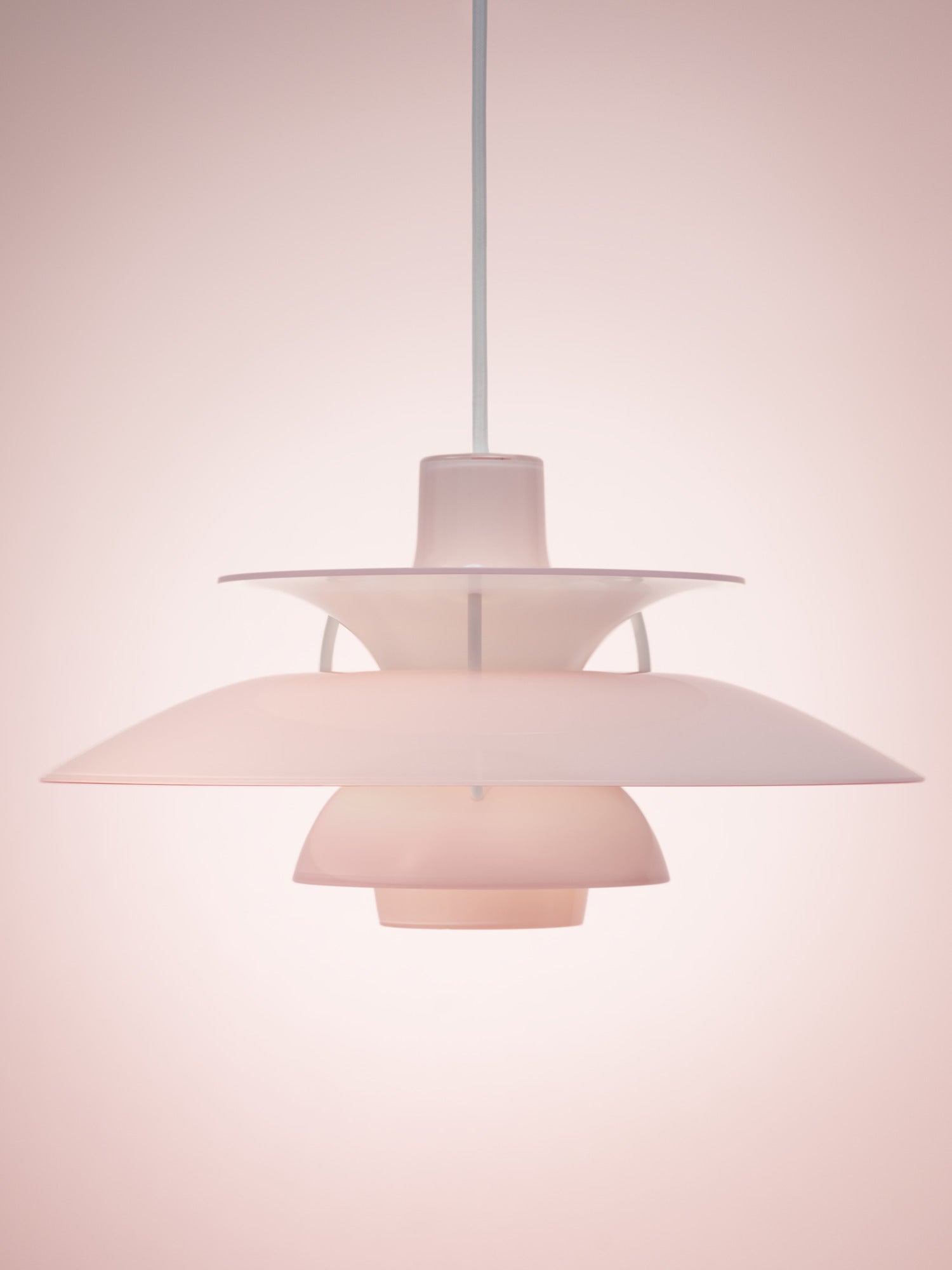Lampa wisząca PH 5 OPAL jasnoróżowy – Louis Poulsen