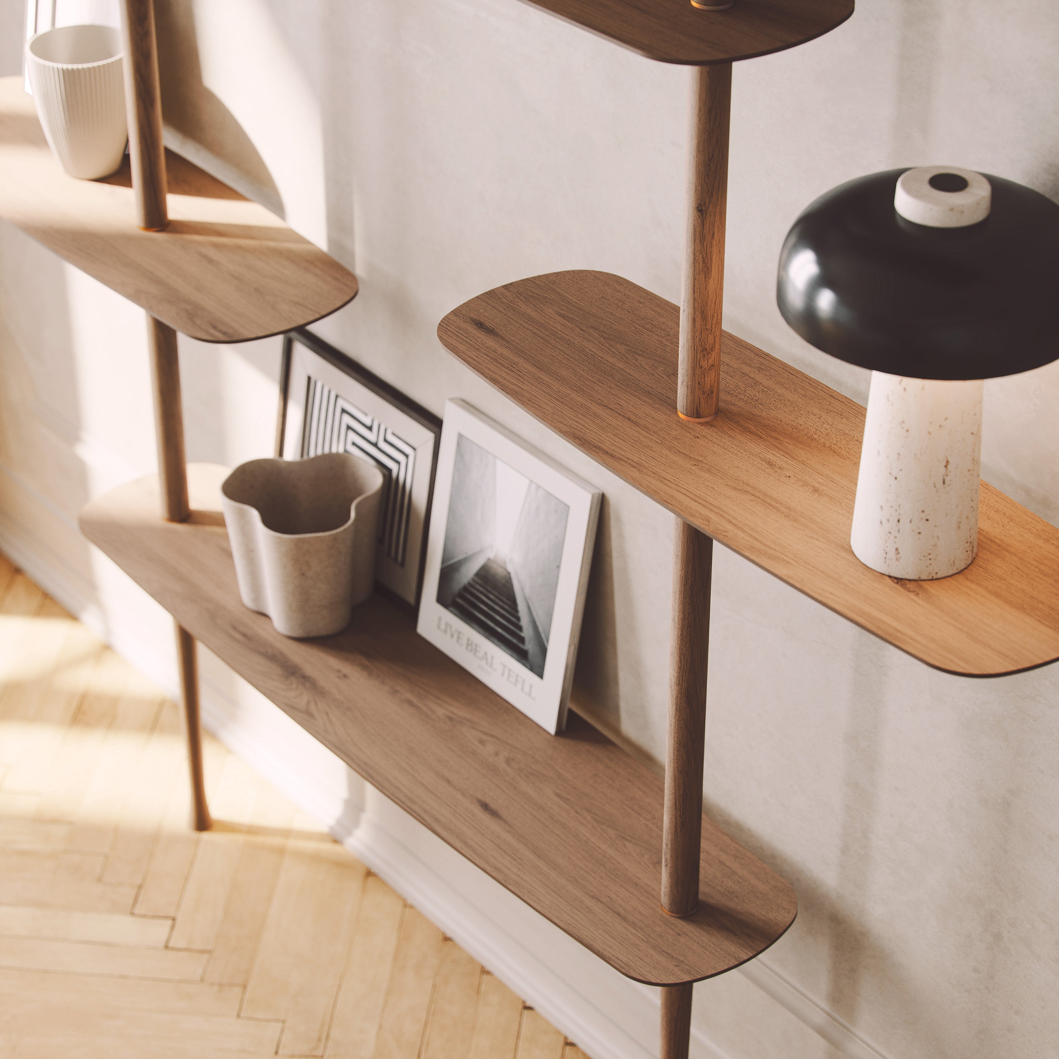 AXIS 2 Wall Shelf in Walnut Veneer