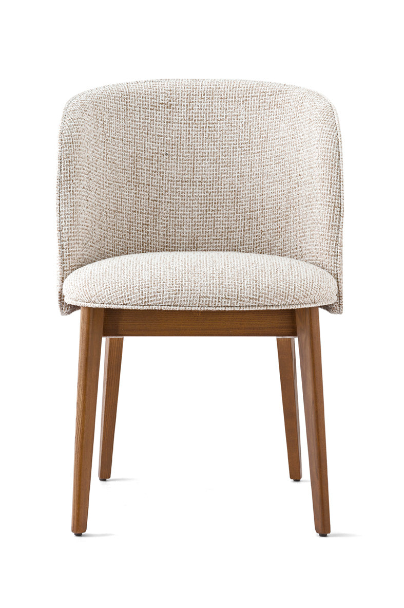 Křeslo s područkami ABREY čalouněné s ořechovou základnou