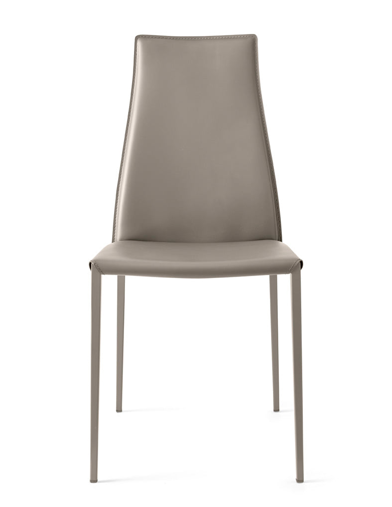 AIDA upholstered chair with beige base