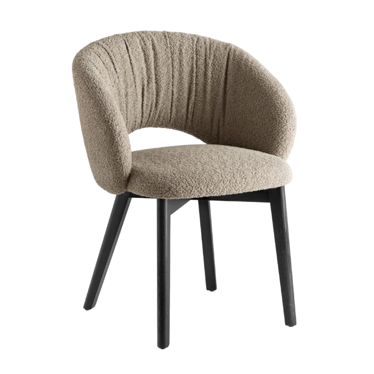 Čalouněné křeslo ANIME s černou dřevěnou základnou