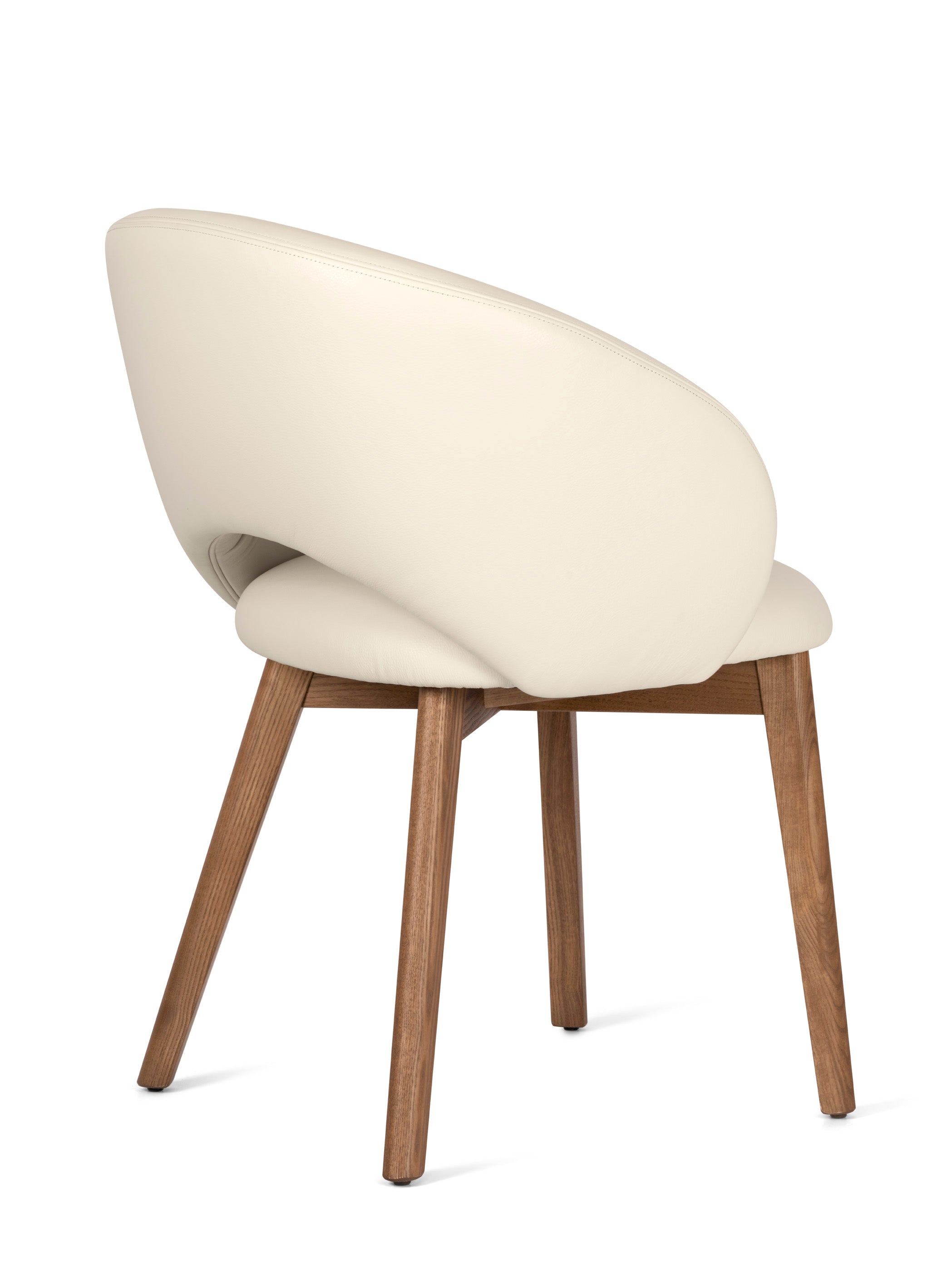 Čalouněné křeslo ANIME s ořechovou základnou