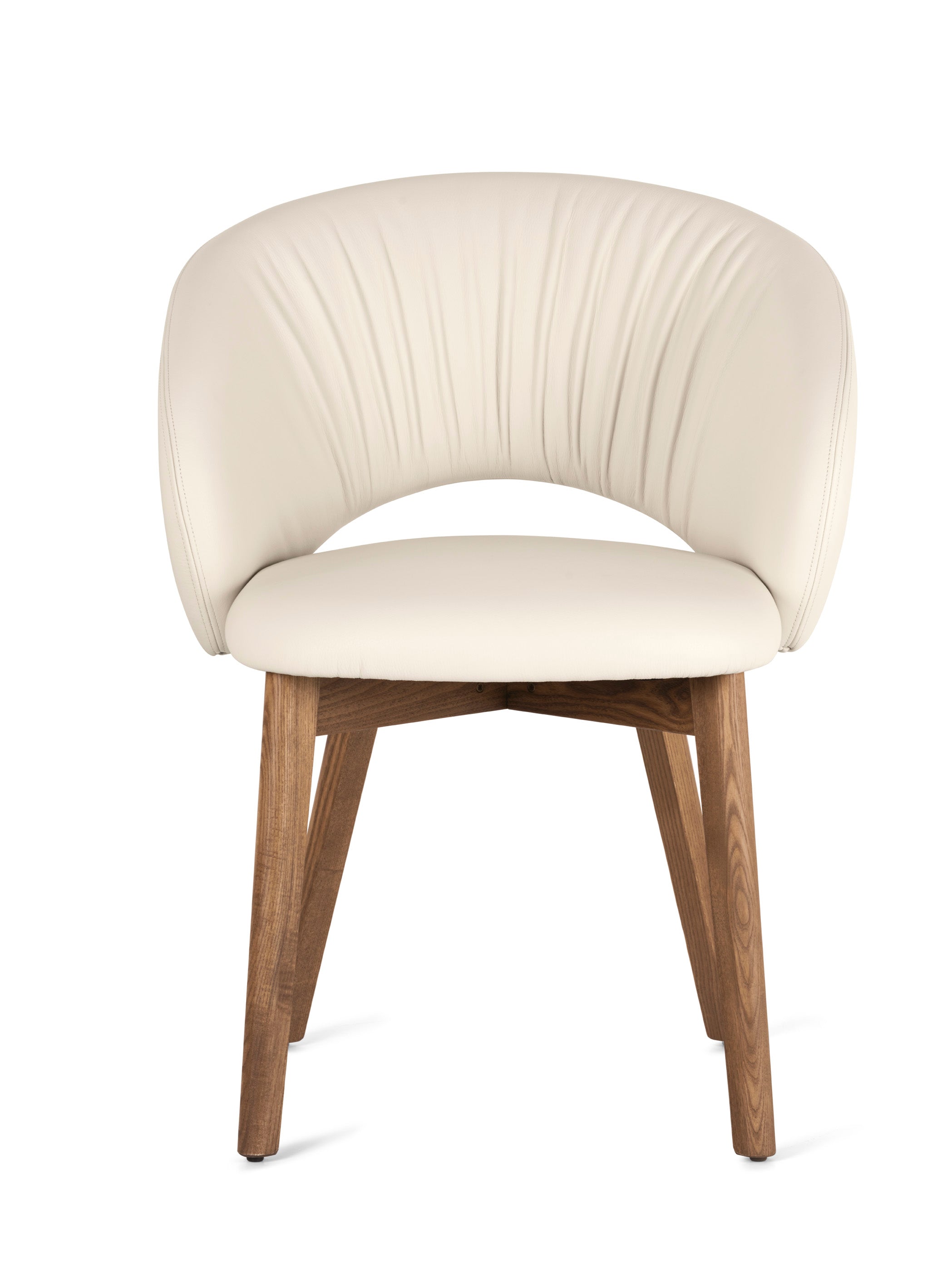 Čalouněné křeslo ANIME s ořechovou základnou