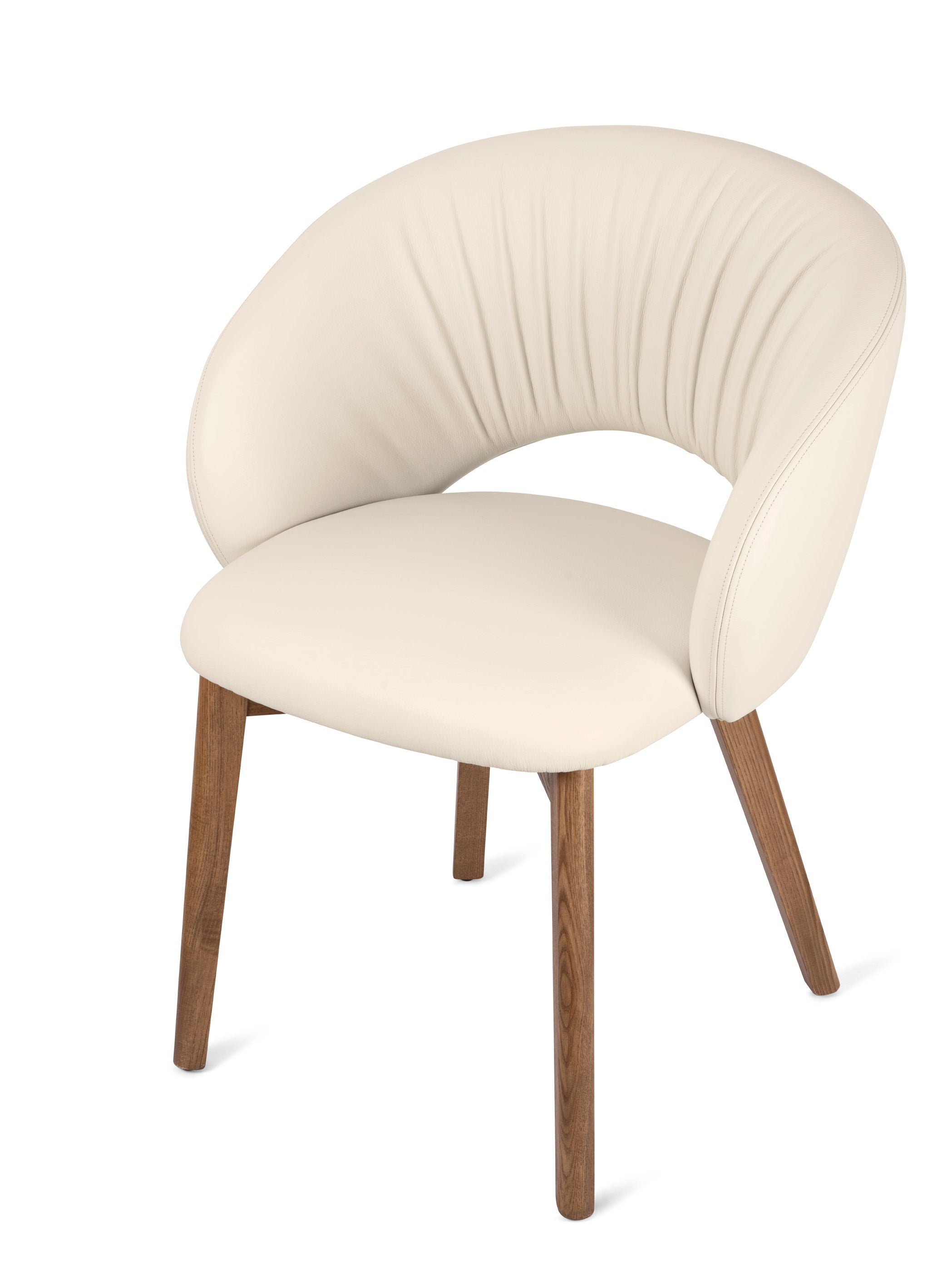 Čalouněné křeslo ANIME s ořechovou základnou