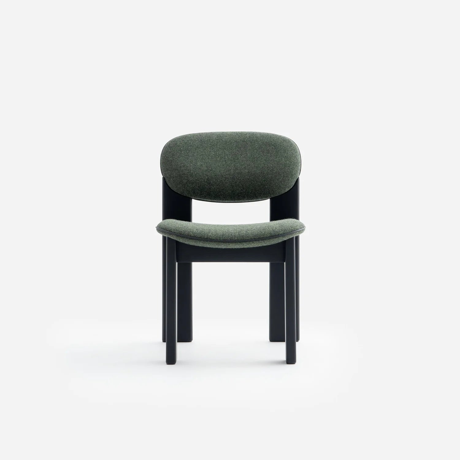 Upholstered ARCHIPEN Chair with Black Ash Base