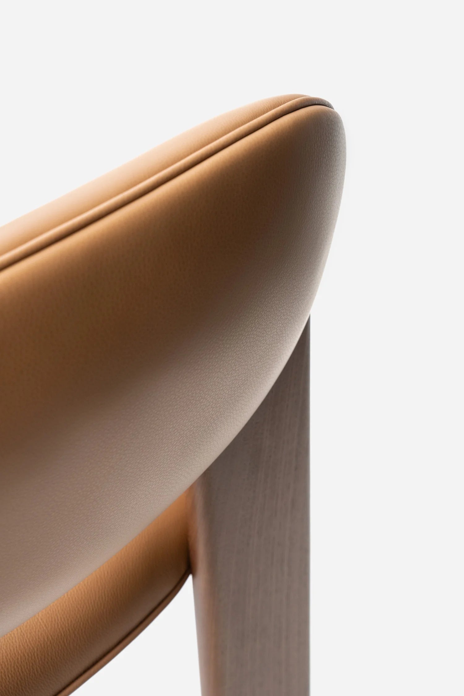 ARCHIPEN upholstered chair with a brown ash base