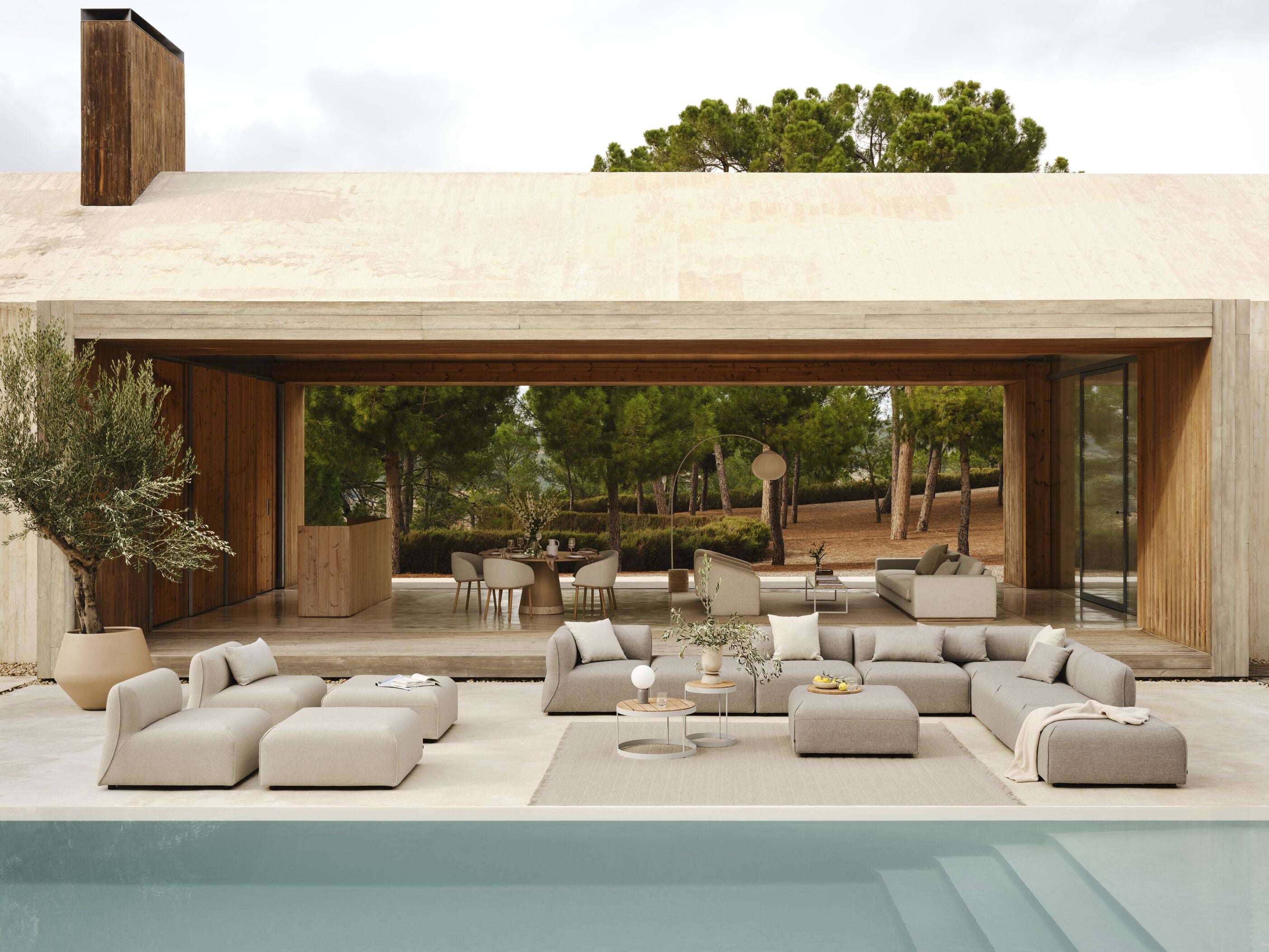 3-module outer sofa, upholstered arke