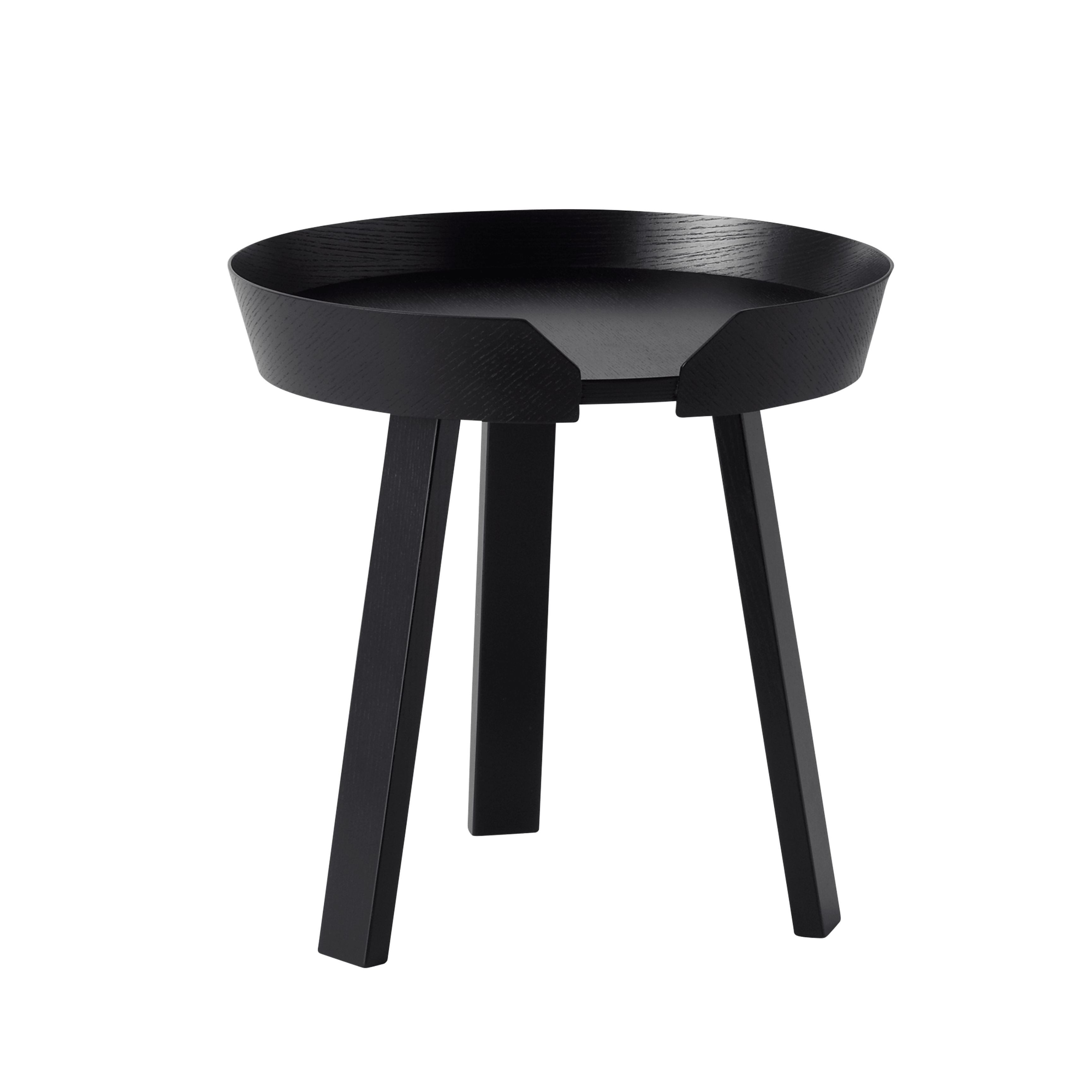 ROUND black side table